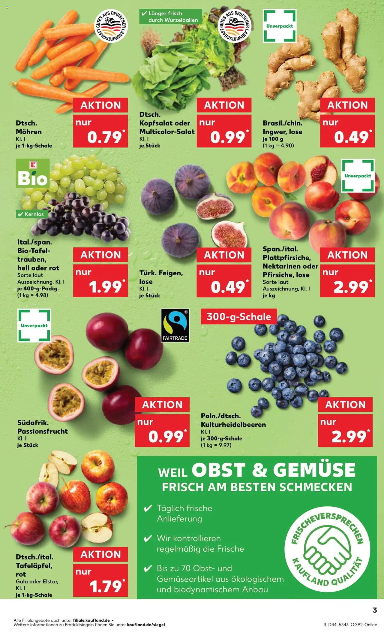 Kaufland Prospekt 	 - gültig ab dem 21.08.2025 | Seite: 3 | Produkte: Nektarinen, Mohren, Gemüse, Obst