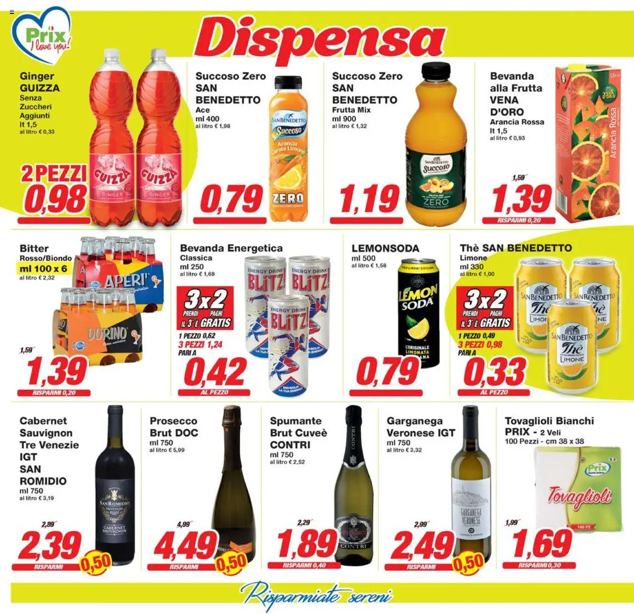 Volantino Prix del 26.09.2025 | Pagina: 12 | Prodotti: Prosecco, Limone, The, Spumante