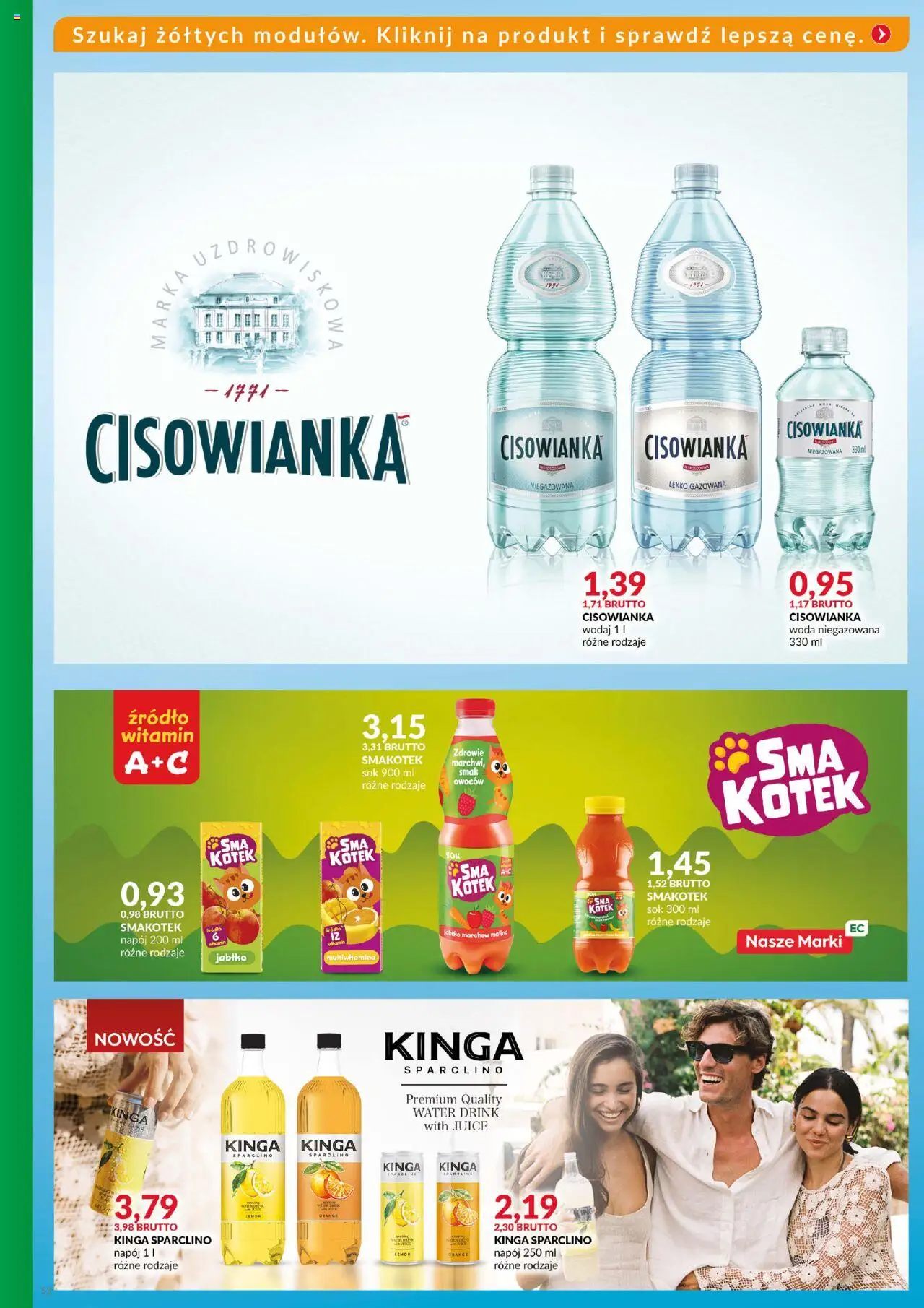 Eurocash Gazetka - Katalog Artykułów Spożywczych od 27.07.2025 | Strona: 53 | Produkty: Sok, Woda niegazowana, Woda