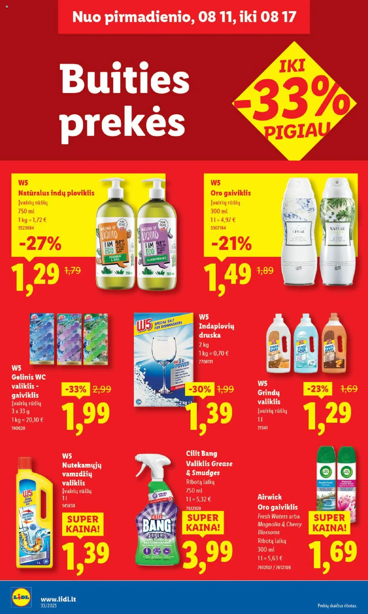 LIDL - Leidinys│galioja nuo 11.08.2025 | Puslapis: 36 | Prekių: Wc, Druska, Ploviklis