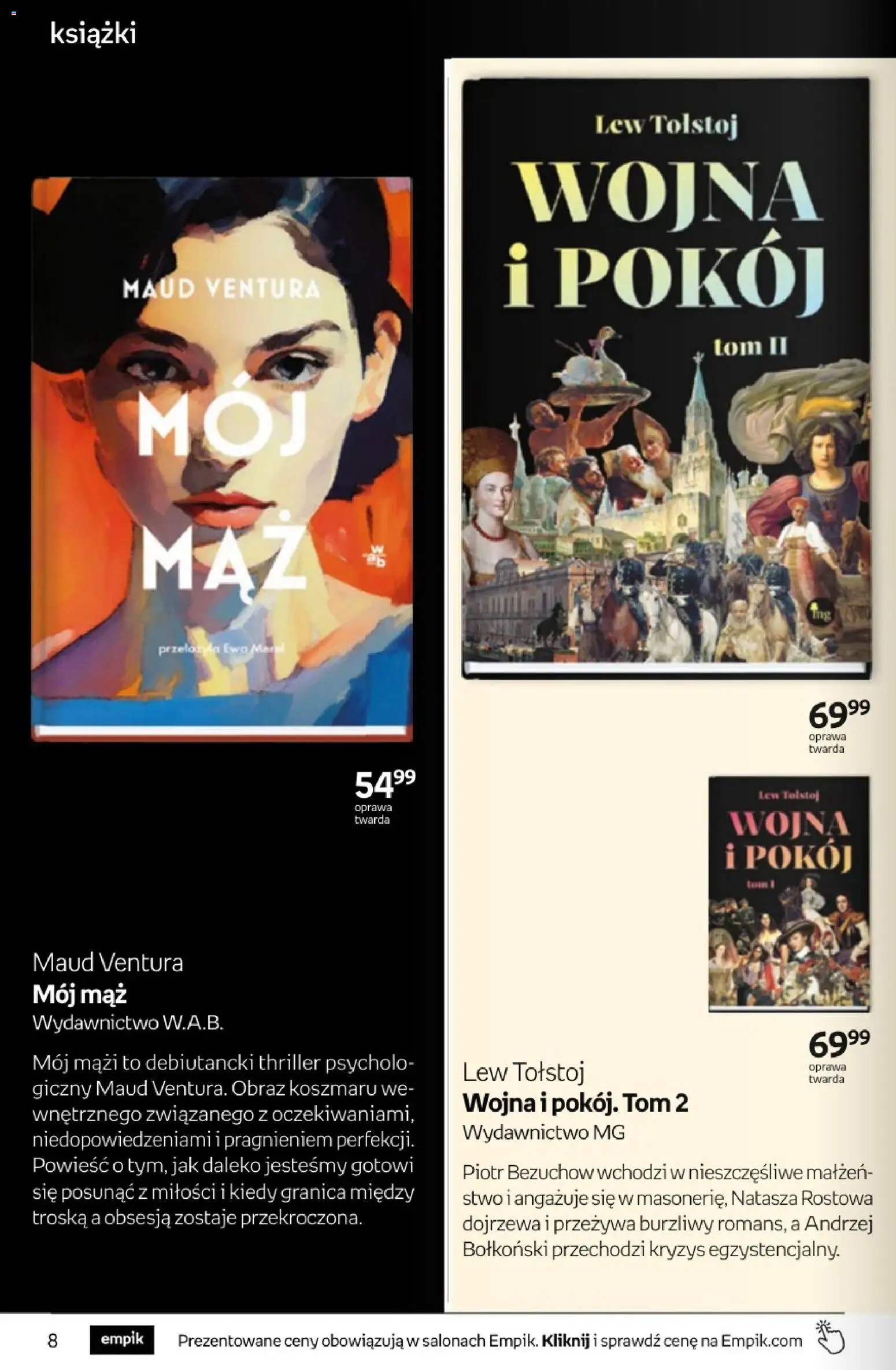 Empik promocje - Tom kultury Książki od 22.04.2026 | Strona: 8 | Produkty: Książki