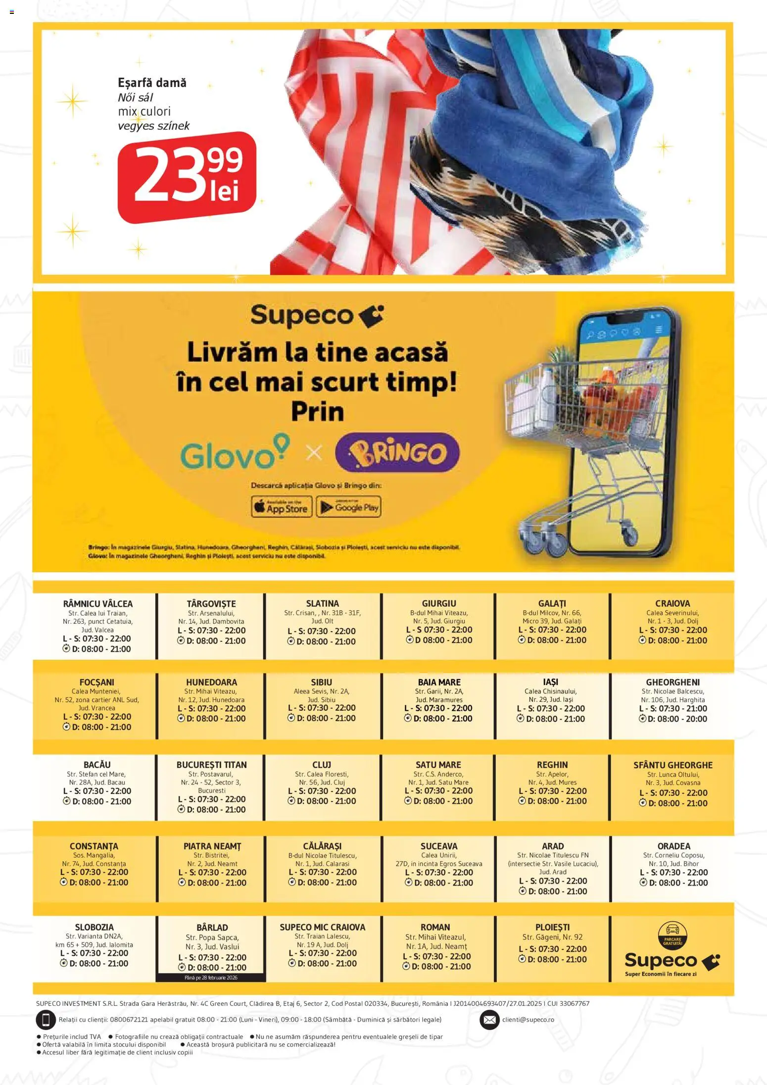 Noul catalog Supeco – valabil de la 19.02.2026 | Pagină: 26 | Produse: Șal, Eșarfă