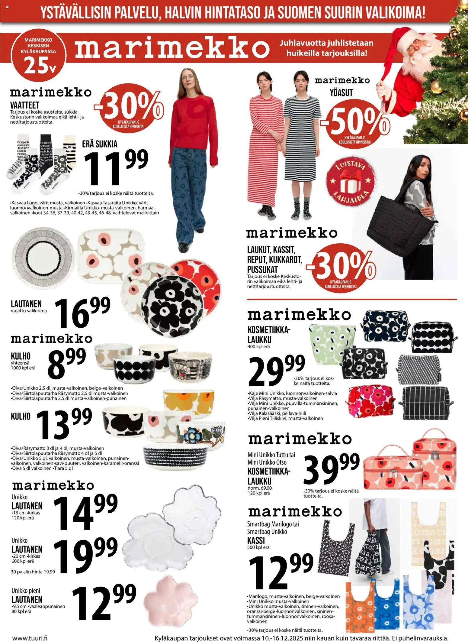 Tuuri tarjoukset – voimassa 10.12.2025 alkaen | Sivu: 7 | Tuotteet: Laukku, Vaatteet, Lautanen