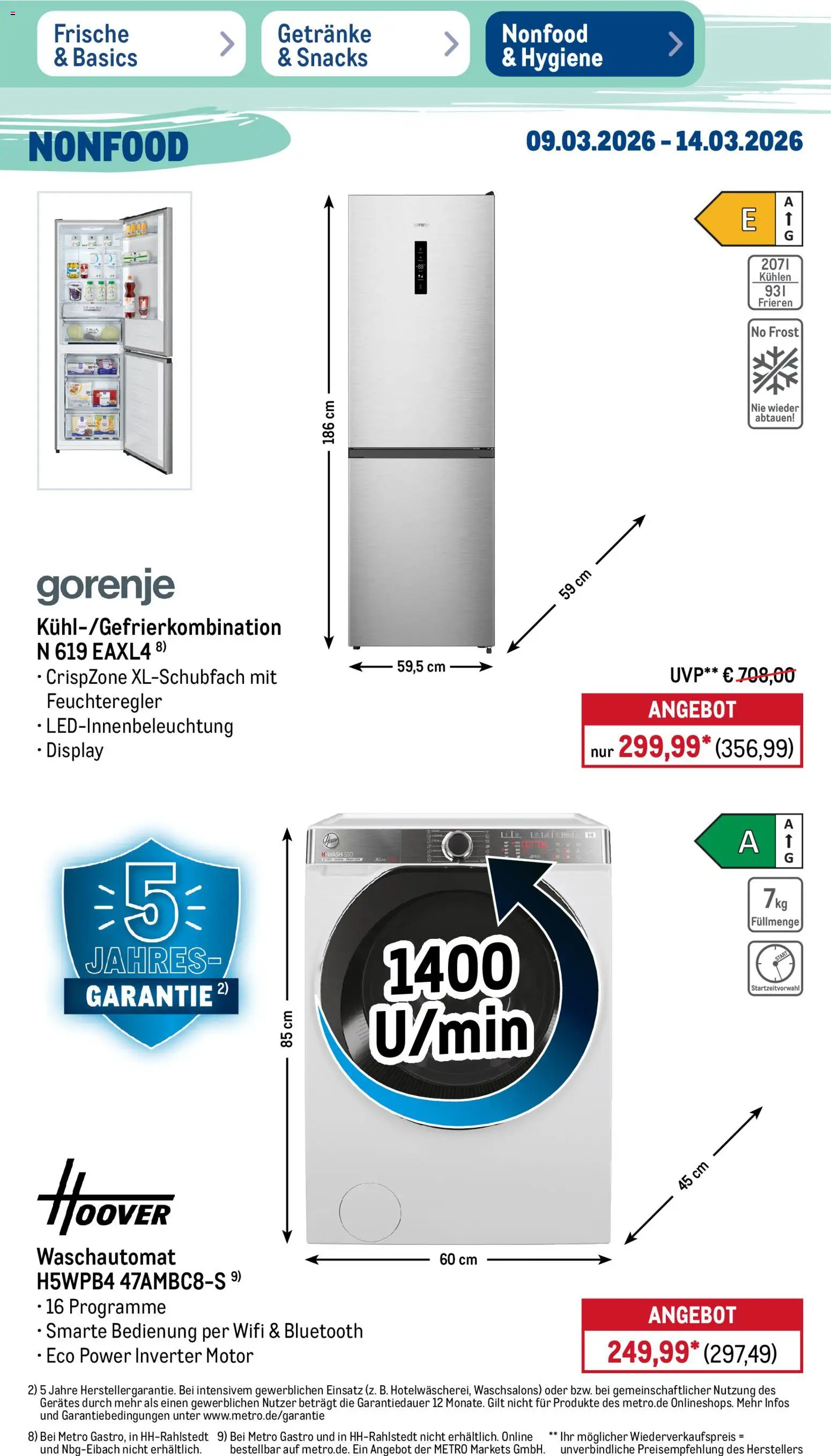 Metro Prospekt 	 – gültig ab 09.03.2026 | Seite: 46 | Produkte: Gorenje