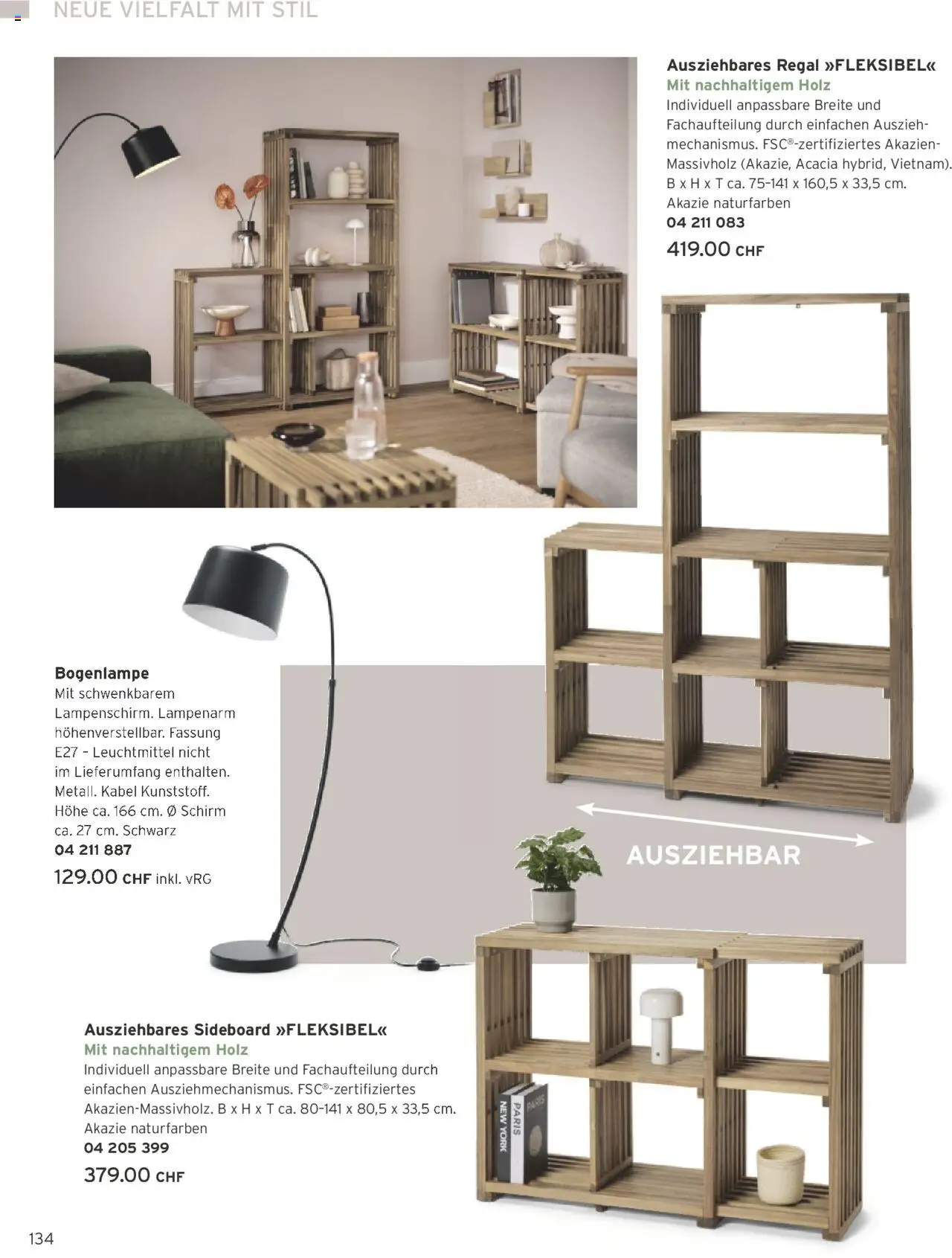 Tchibo Aktionen – gültig ab 10.10.2025 | Seite: 134 | Produkte: Regal, Kabel, Sideboard