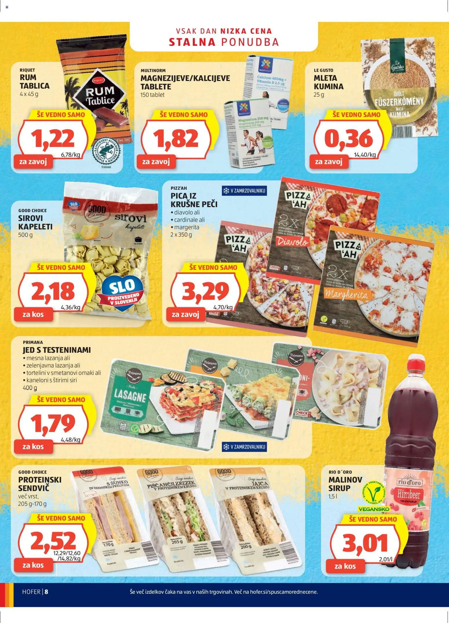 Hofer SI katalog | vrijedi od 04.03.2026 | Stranica: 8 | Proizvodi: Lasagne, Tablet, Pizza, Sirup