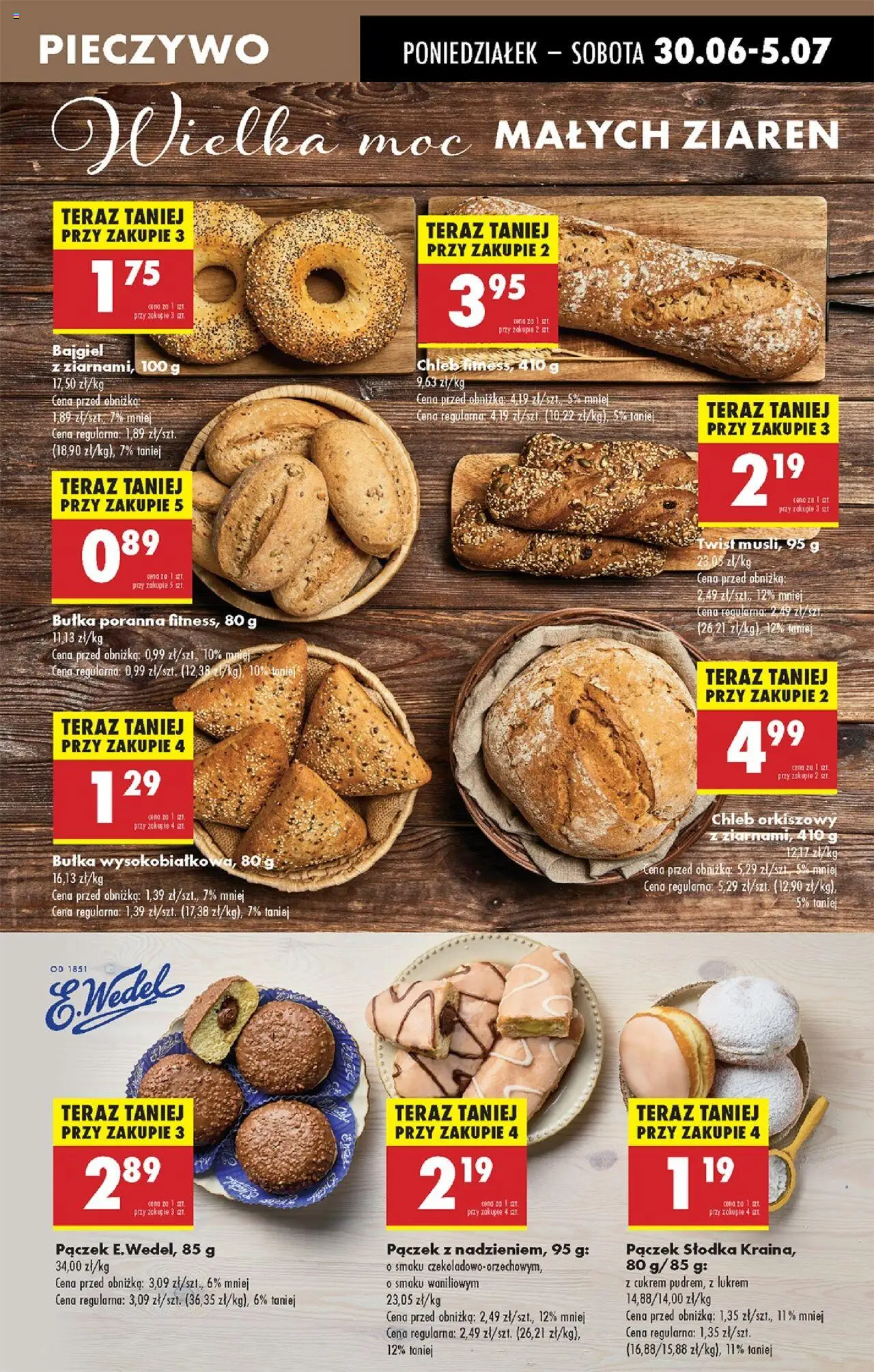 Biedronka gazetka od 30.06.2025 | Strona: 39 | Produkty: Pieczywo, Bułka, Donut, Chleb