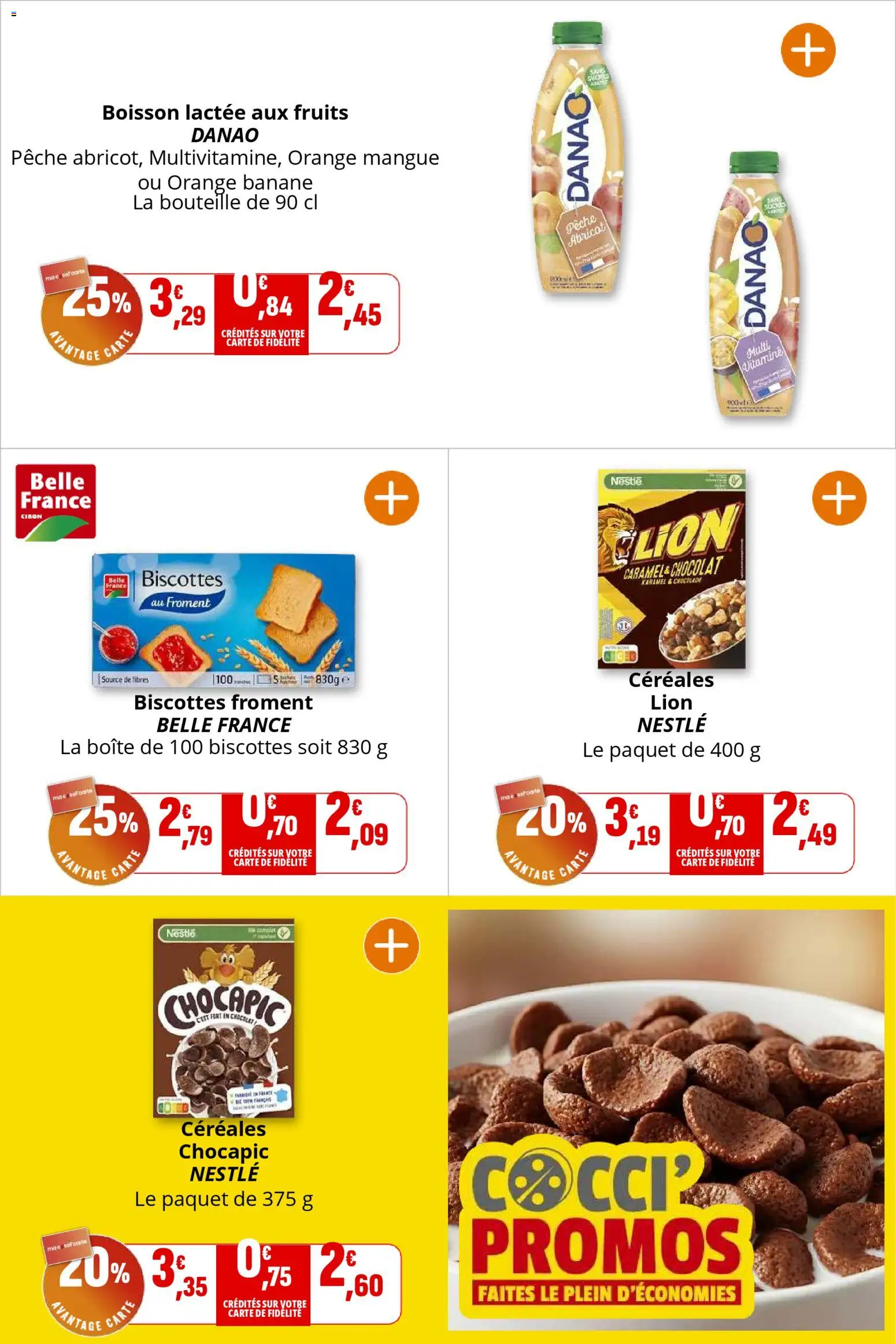 {H1} | Page: 12 | Produits: Mangue, Banane, Chocolat, Céréales