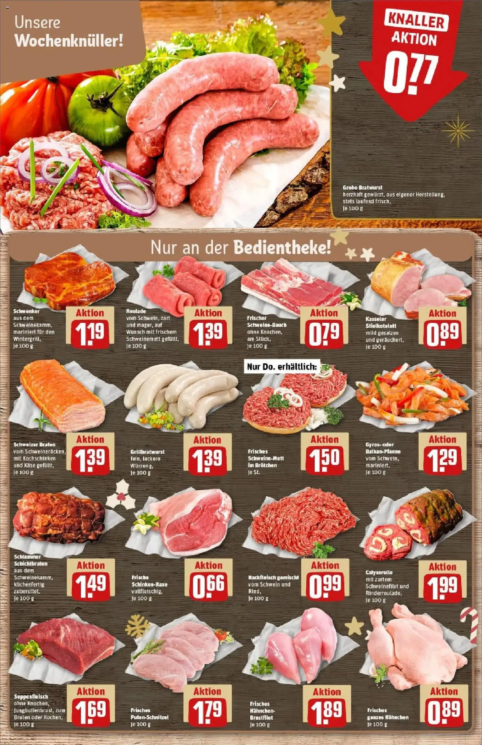 Rewe prospekt Rennerod	 – gültig ab 07.12.2025 | Seite: 8 | Produkte: Käse, Bratwurst, Suppenfleisch, Hackfleisch