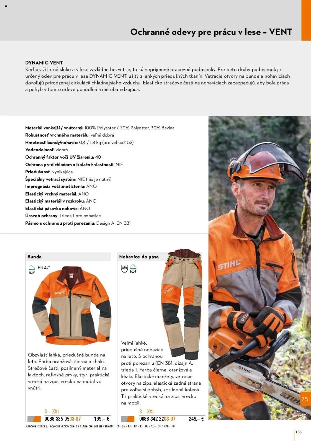 Nové STIHL akcie – leták je platný od 01.04.2025 | Strana: 155 | Produkty: Mobil, Bunda, Nohavice