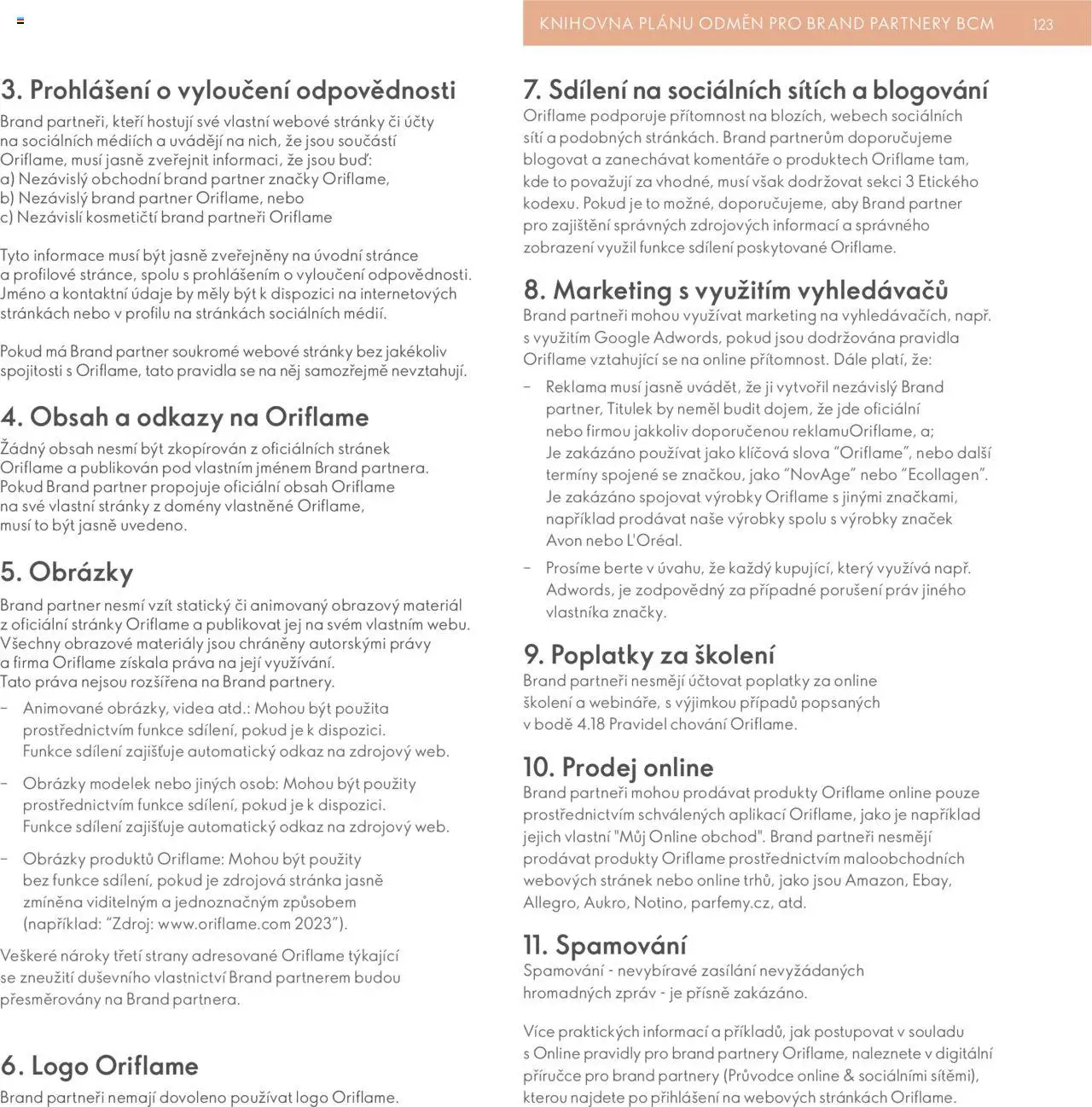 Oriflame katalog Plán odměn pro Brand Partnery od 10.04.2025 | Strana: 123 | Produkty: Knihovna