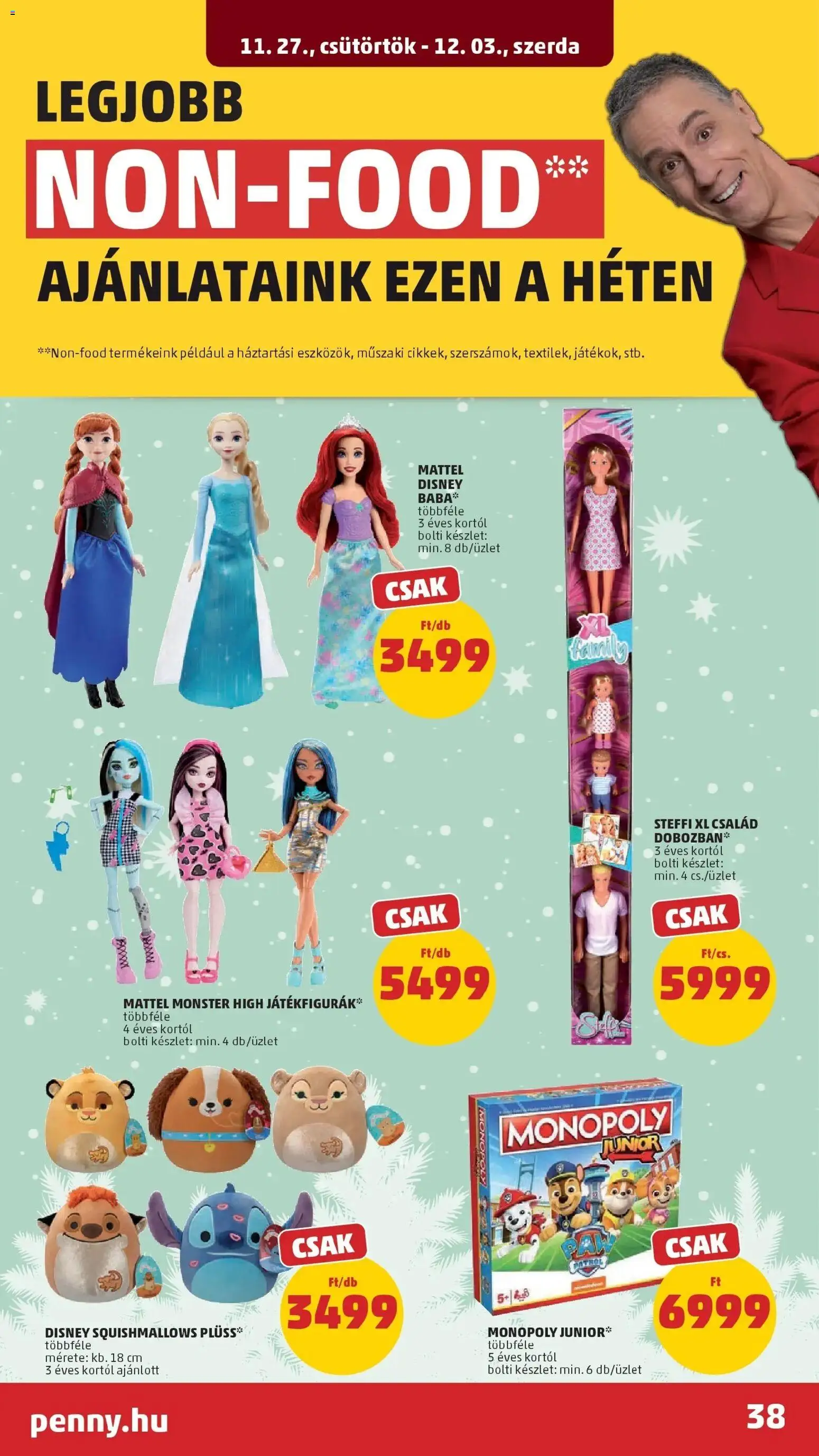 PENNY akciós ujság - amely érvényes a következő dátumtól: 26.11.2025 | Oldal: 38 | Termékek: Plüss