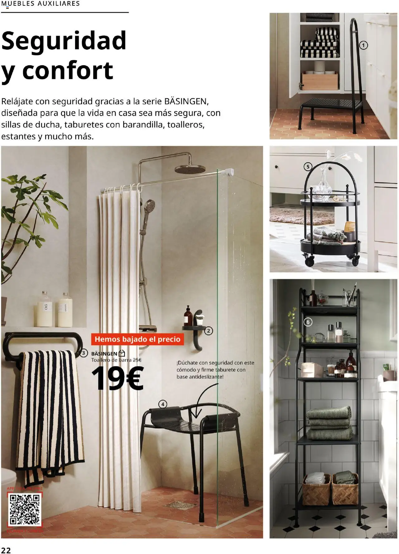 Catálogo IKEA Baños │ válido desde el 01.09.2025 | Página: 22 | Productos: Taburete, Toallero, Muebles