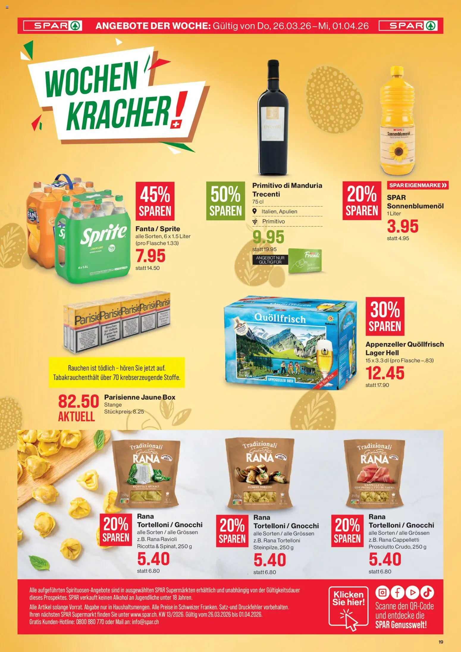 SPAR - SPAR Handels AG – gültig ab 26.03.2026 | Seite: 19 | Produkte: Fanta, Sprite, Box, Bier