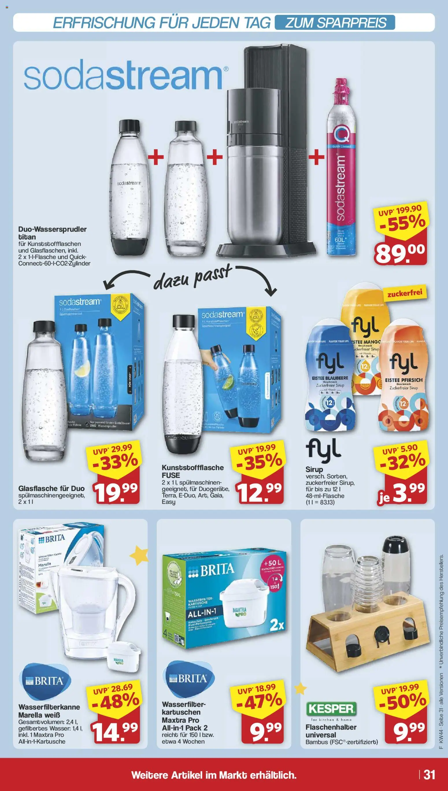Famila Nordwest Prospekt 	 – gültig ab 27.10.2025 | Seite: 34 | Produkte: Sirup, Mango, Pfirsich, Sodastream