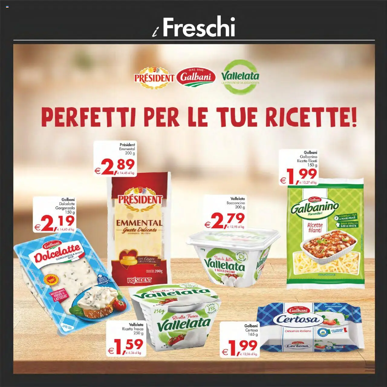 Volantino Decò del 14.10.2025 | Pagina: 12 | Prodotti: Latte, Ricotta, Gorgonzola, Emmental