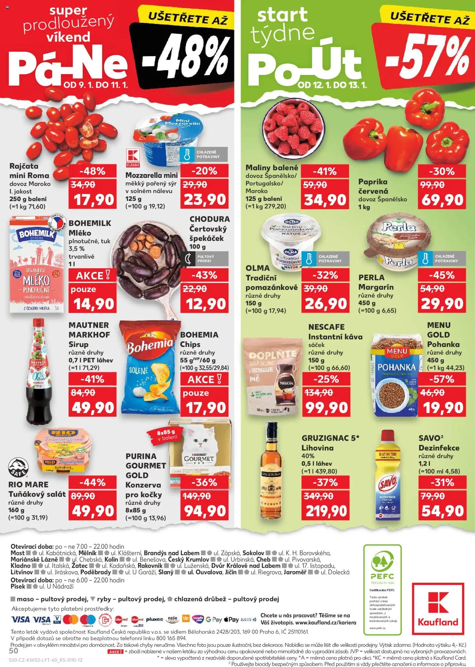 Kaufland leták - Kolín od 07.01.2026 | Strana: 50 | Produkty: Ryby, Paprika, Perla, Láhev