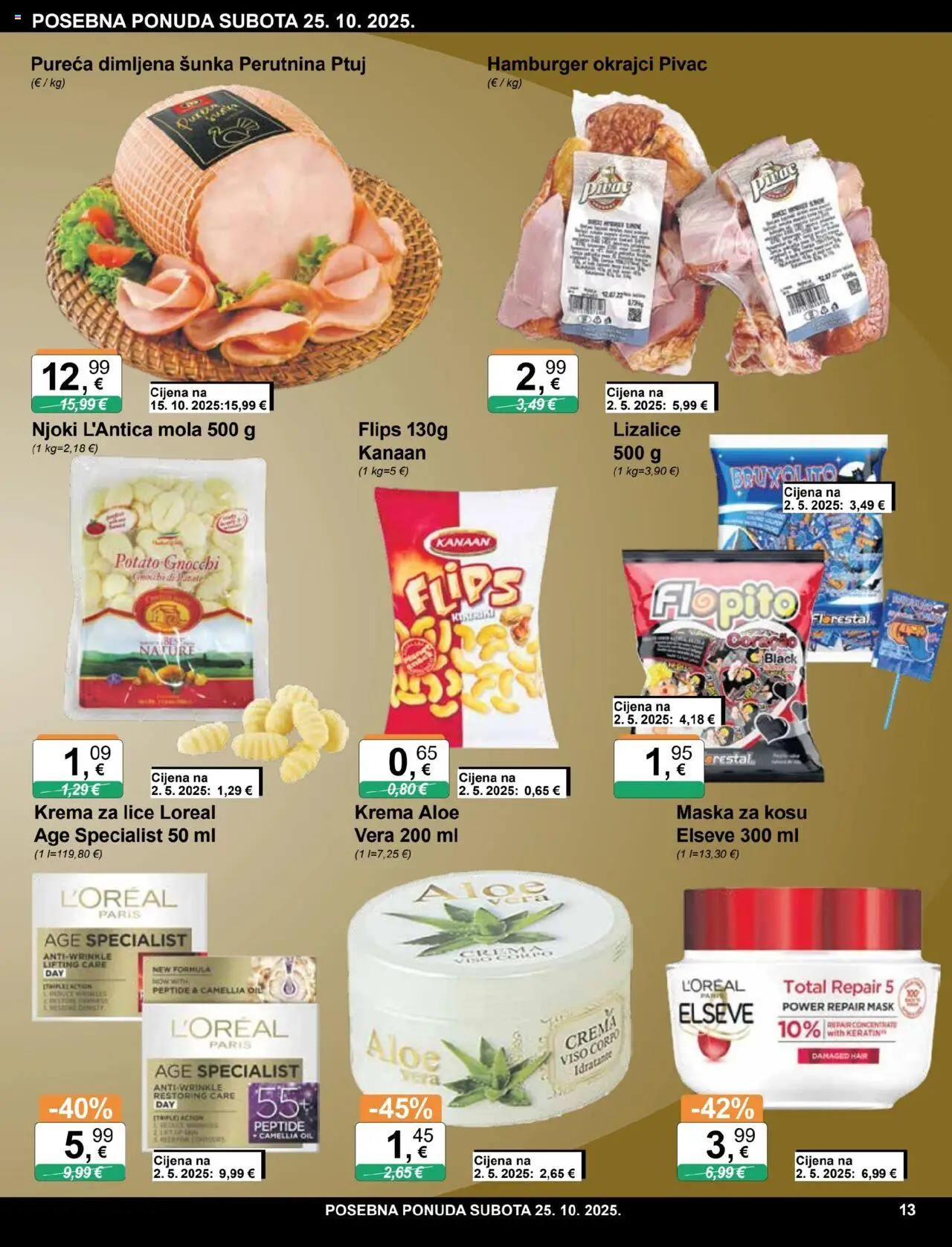 KTC katalog | vrijedi od 22.10.2025 | Stranica: 13 | Proizvodi: Maska za kosu, Maska, Šunka, Njoki
