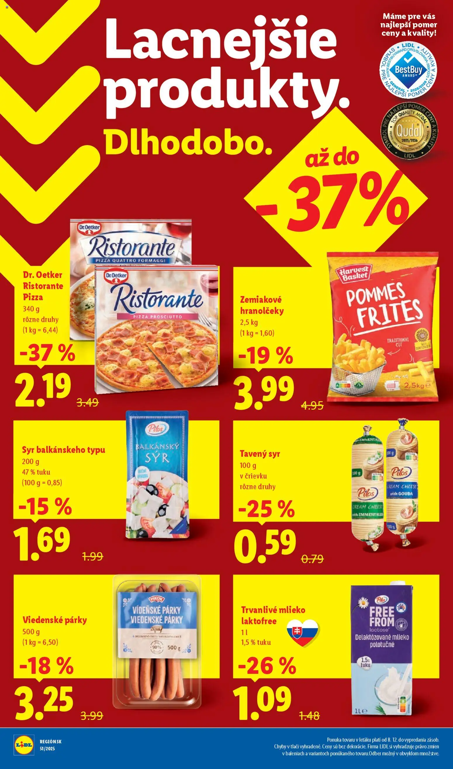 Nové Lidl akcie – leták je platný od 18.12.2025 | Strana: 80 | Produkty: Mlieko, Syr, Gouda, Párky