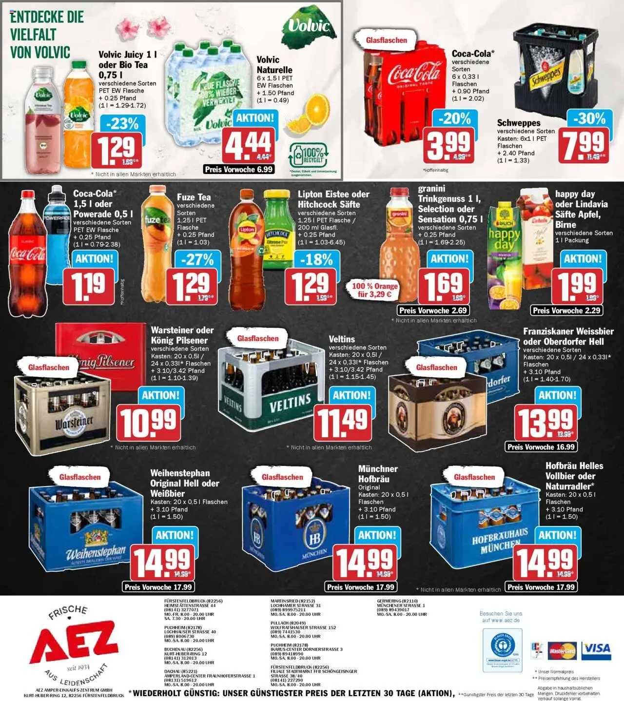 AEZ Prospekt 	 – gültig ab 13.10.2025 | Seite: 16 | Produkte: Franziskaner, Coca cola, Warsteiner, Veltins