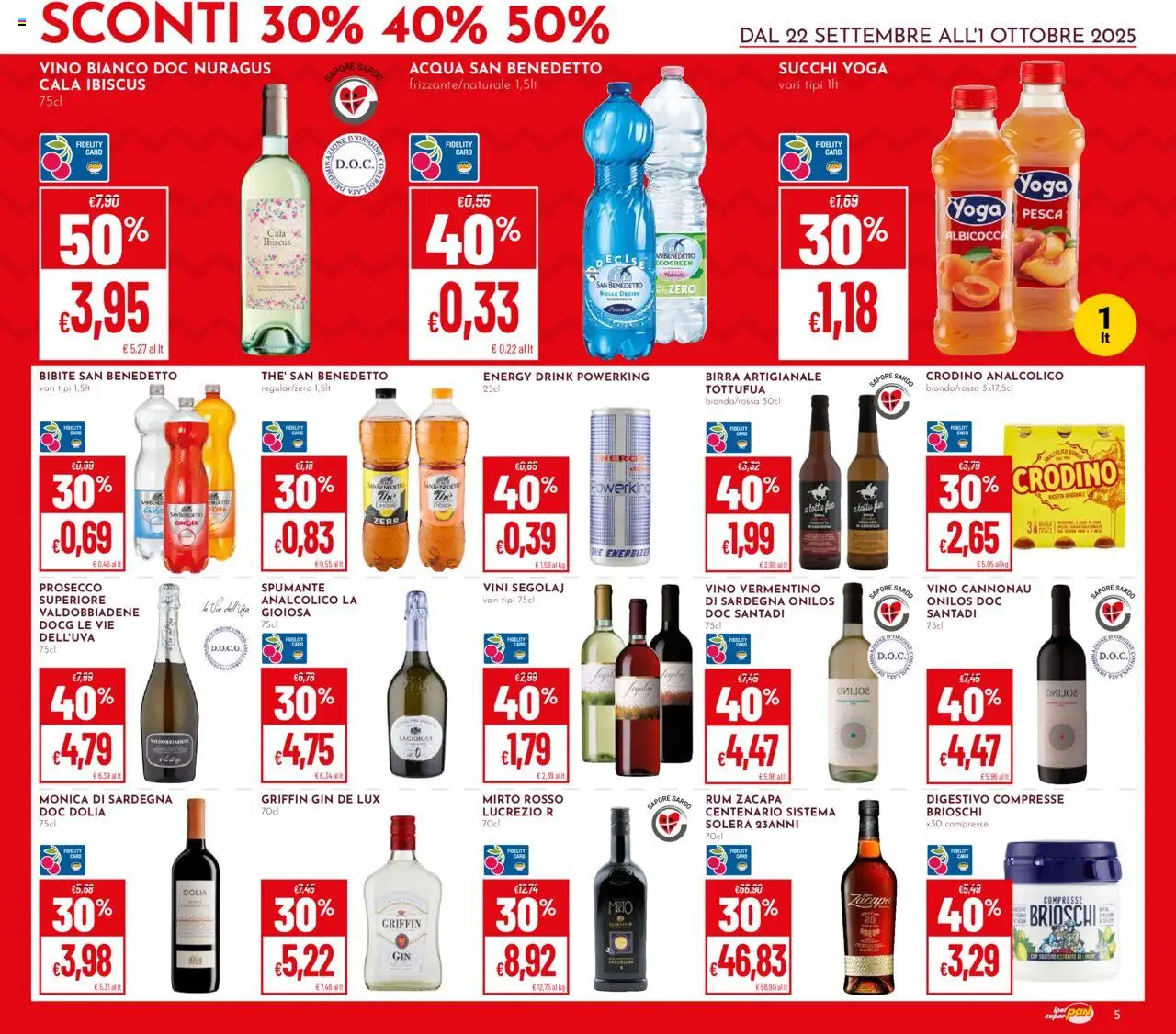 Volantino Pan del 22.09.2025 | Pagina: 5 | Prodotti: Vino, Pesca, Rum, Spumante