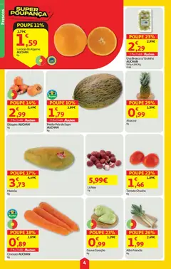 Pré-visualização Minipreço folheto válido de 11.12.2025 | Página: 4 | Produtos: Tomate, Melão, Cenoura, Couve