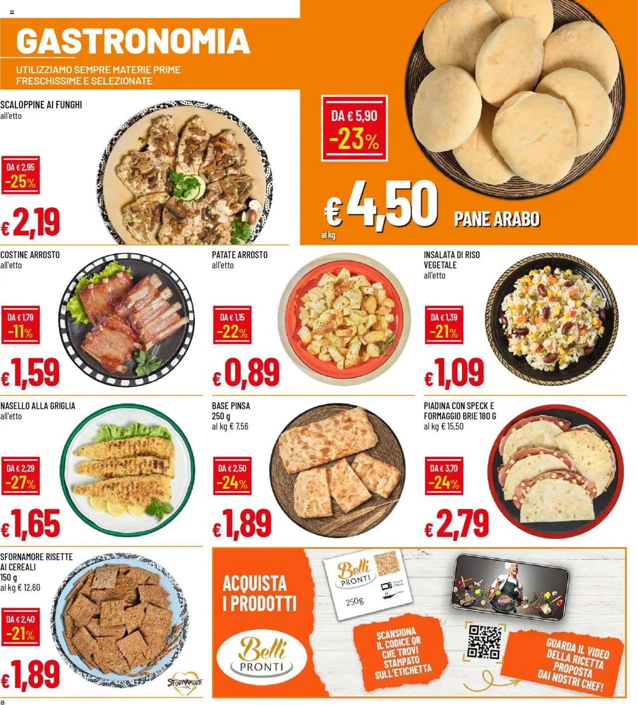 Volantino Famila del 18.08.2025 | Pagina: 8 | Prodotti: Speck, Riso, Patate, Video