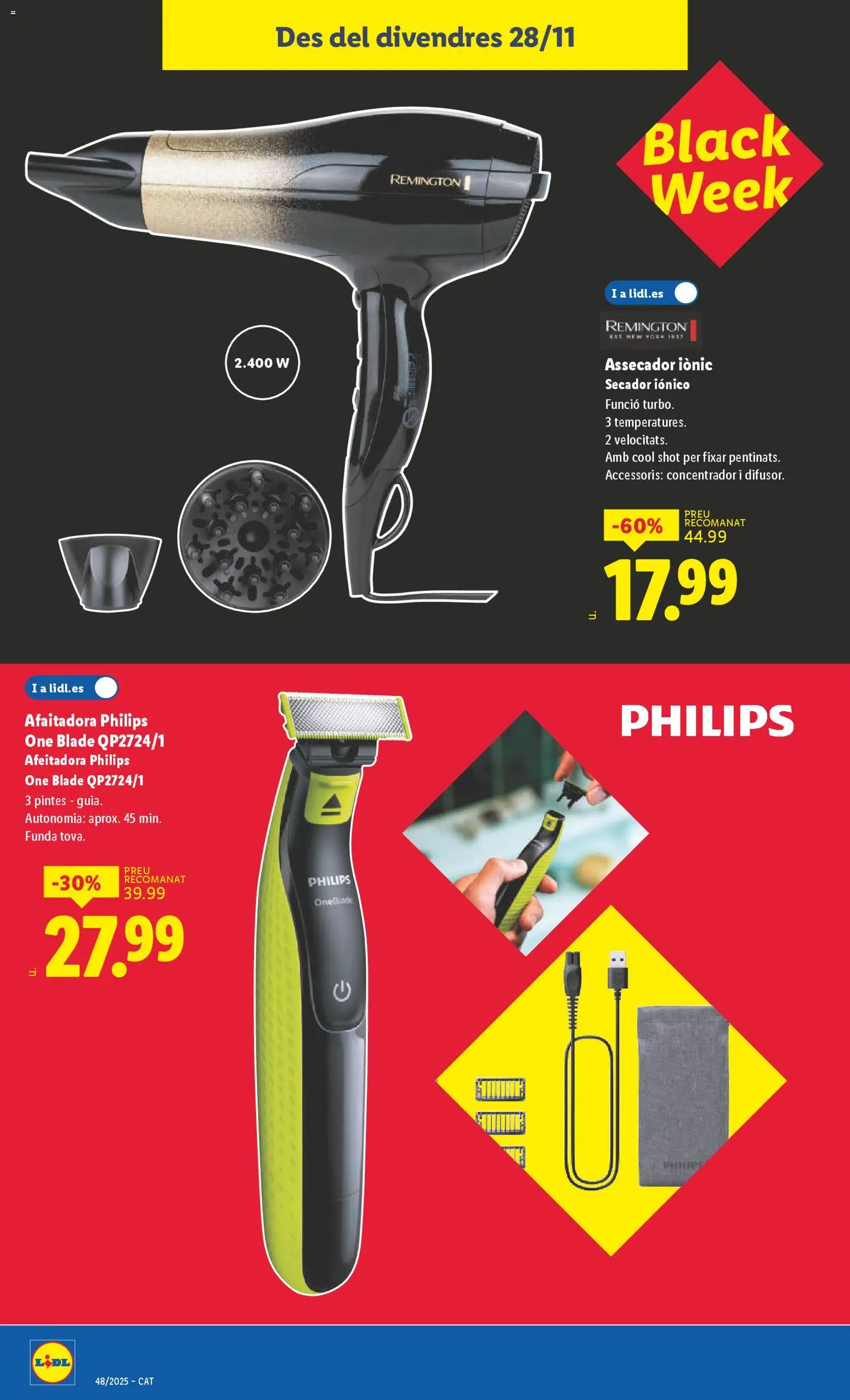 Lidl - Black Friday │ válido desde el 24.11.2025 | Página: 22 | Productos: Afeitadora, Funda
