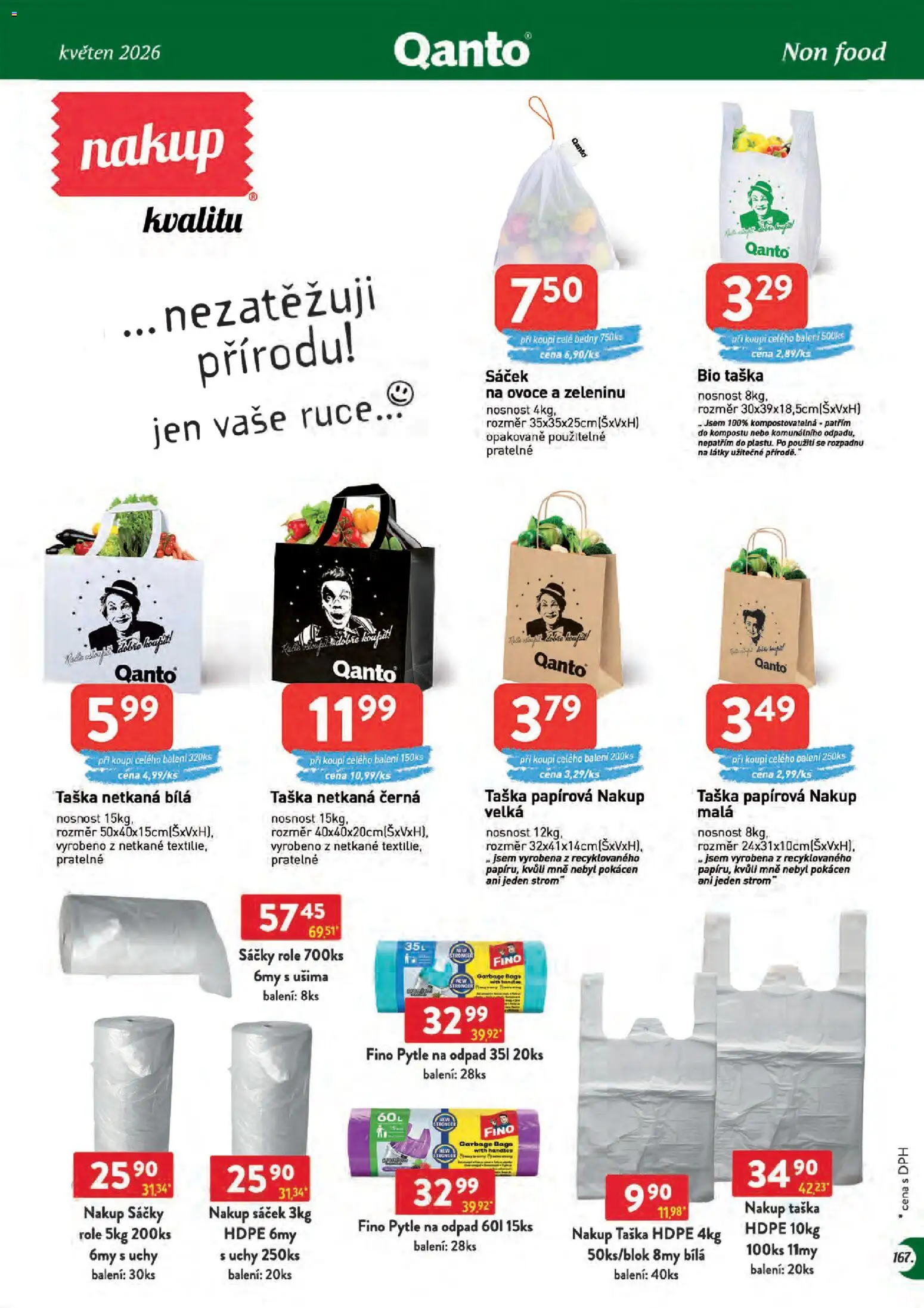 Astur & Qanto leták - Velkoobchod 05/2026 od 01.05.2026 | Strana: 167 | Produkty: Ovoce, Taška, Pytle na odpad, Sáček