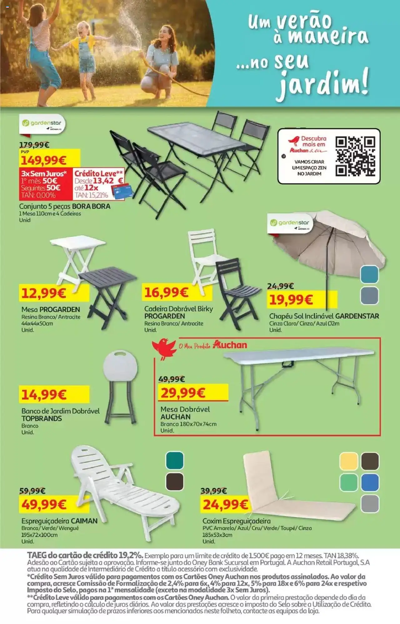 Auchan - Folheto Viagem e Praia │ válido de 02.06.2025 | Página: 5 | Produtos: Chapéu, Banco, Espreguiçadeira, Mesa