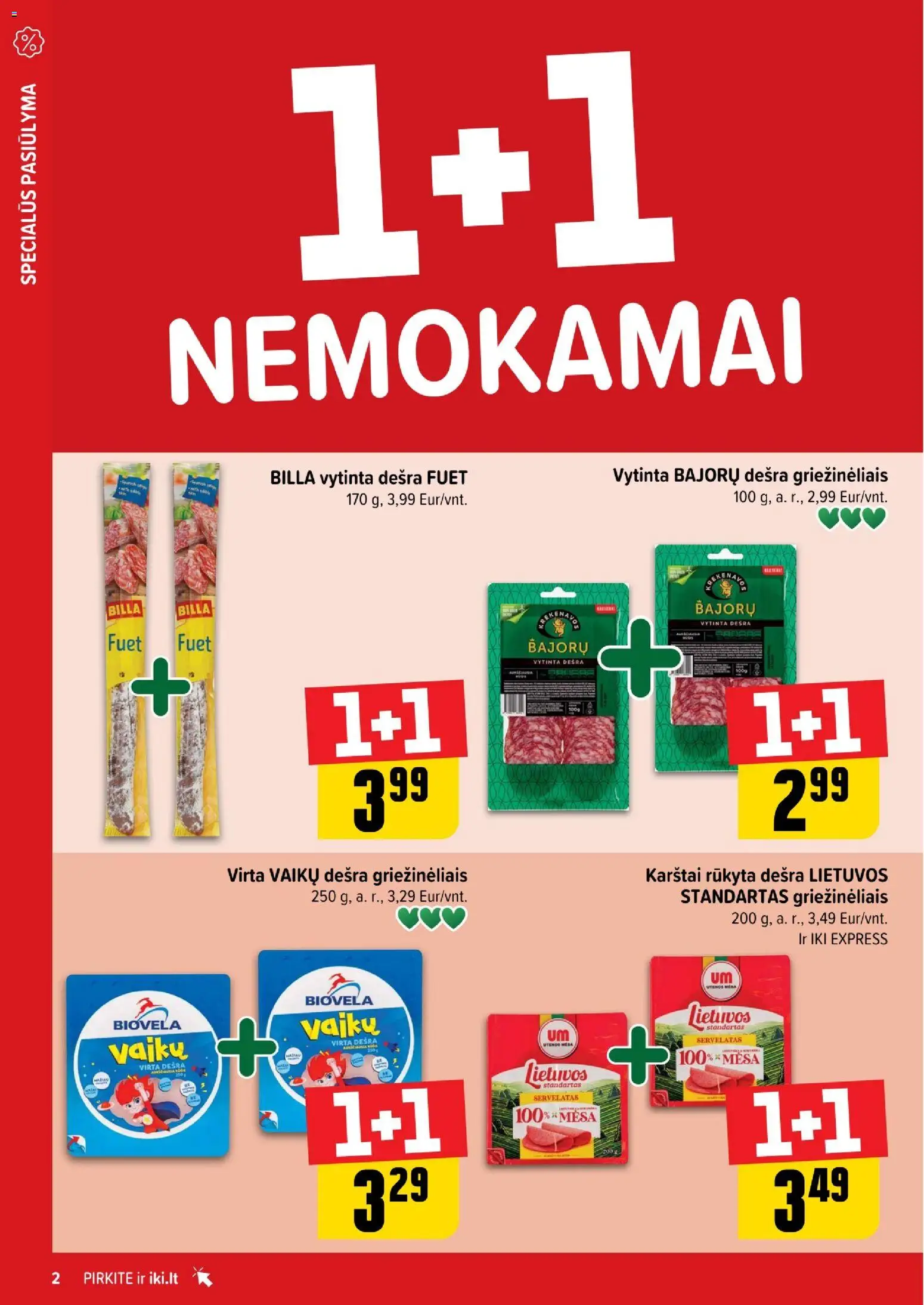 IKI akcijos nuo 24.11.2025 | Puslapis: 2 | Prekių: Dešra