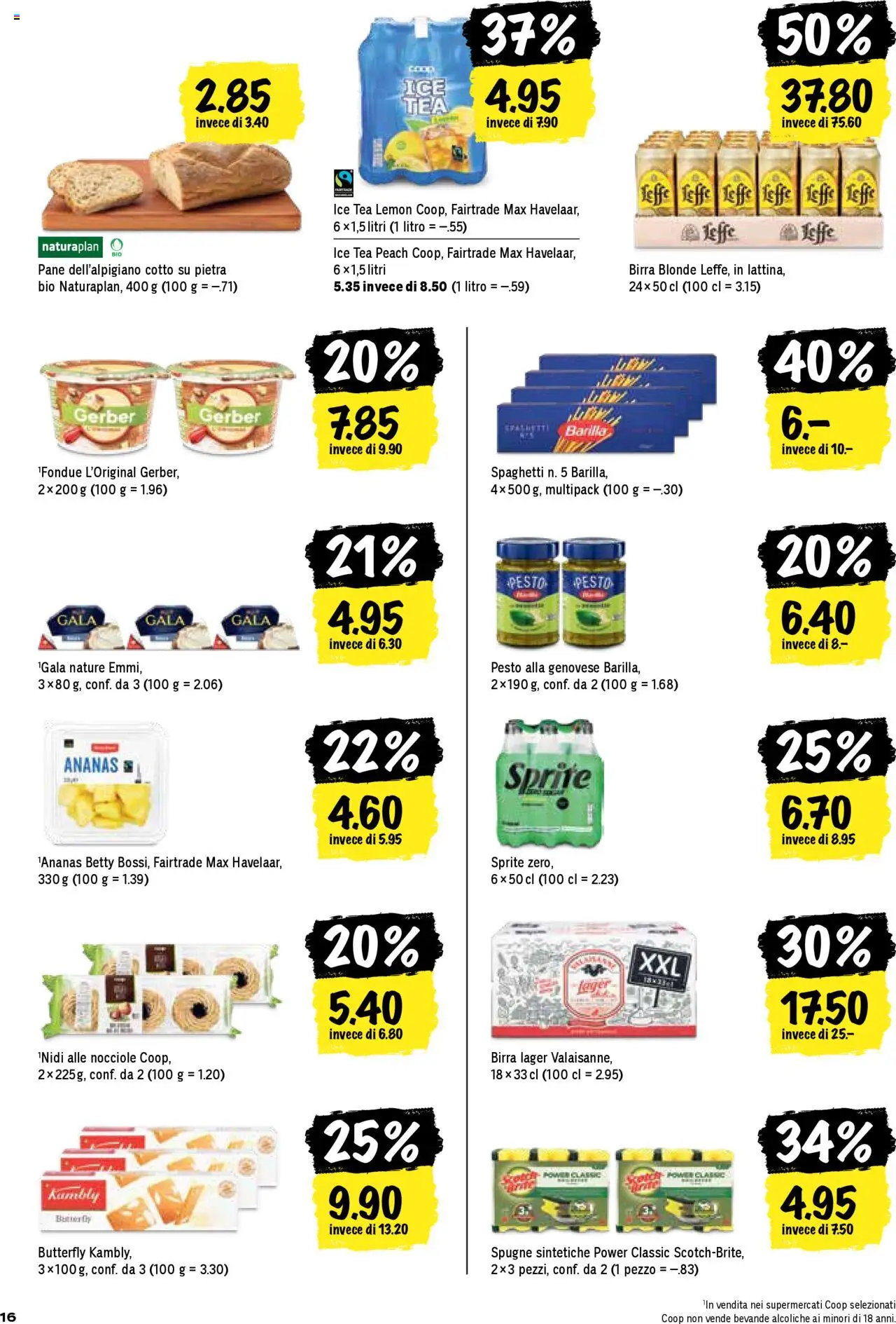 Coop - Una settimana di azioni – gültig ab 23.10.2025 | Seite: 16 | Produkte: Sprite, Barilla, Pane, Ananas