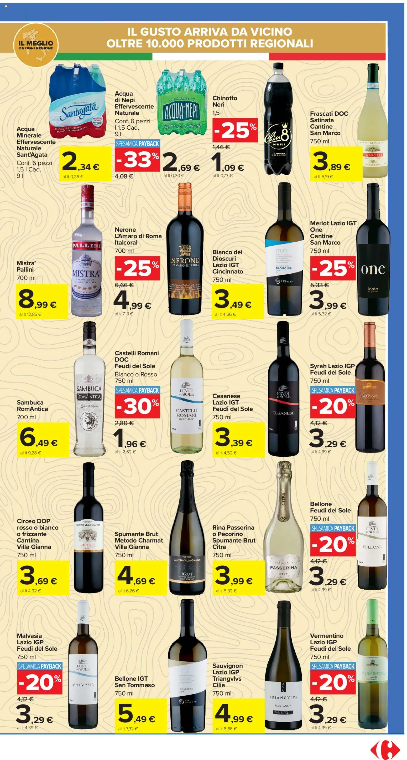 Volantino Carrefour del 16.12.2025 | Pagina: 11 | Prodotti: Acqua, Spumante, Acqua minerale, Pecorino