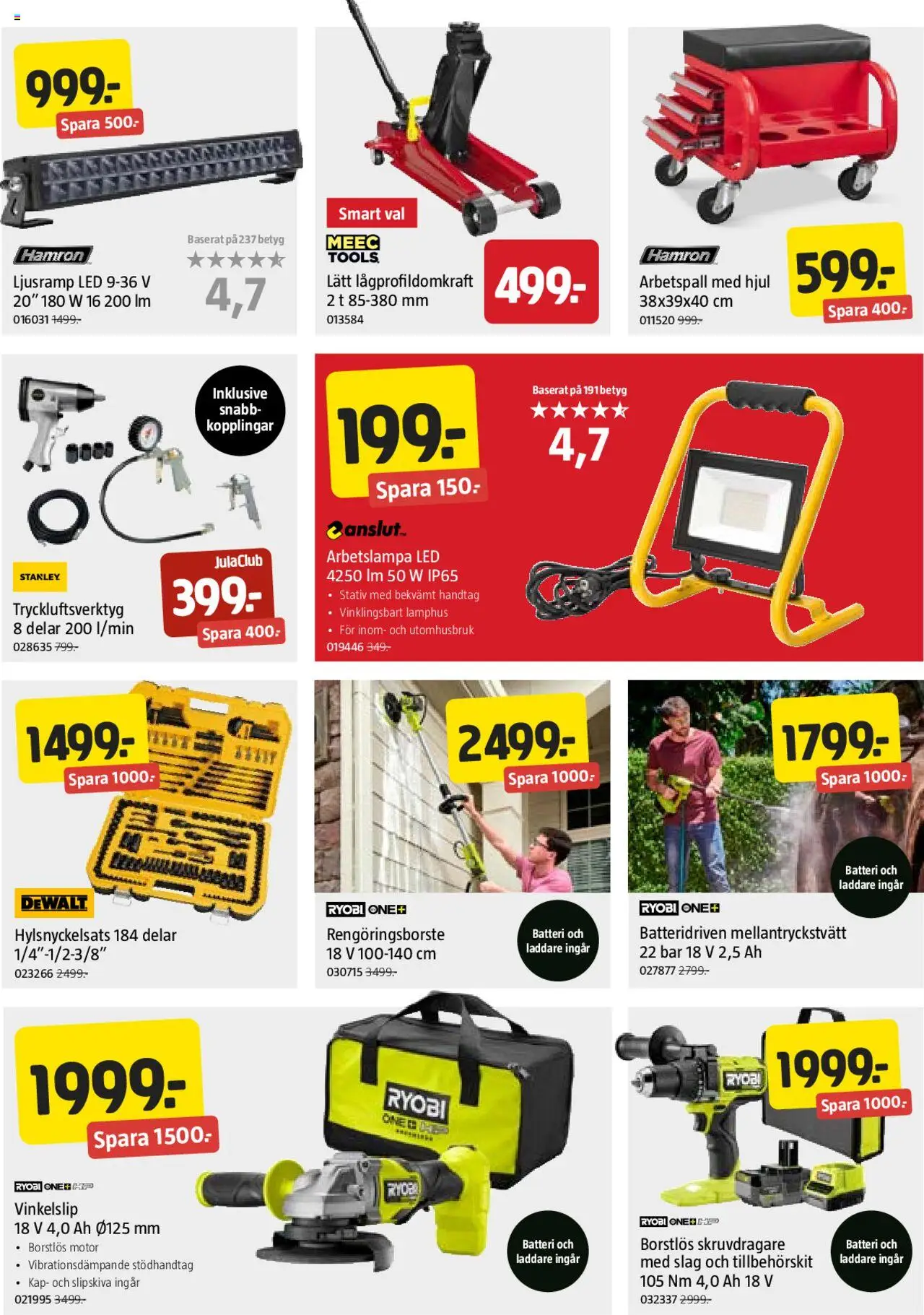 Jula reklamblad aktuell från 02.10.2025 | Sida: 4 | Produkter: Skruvdragare, Batteri, Te, Laddare