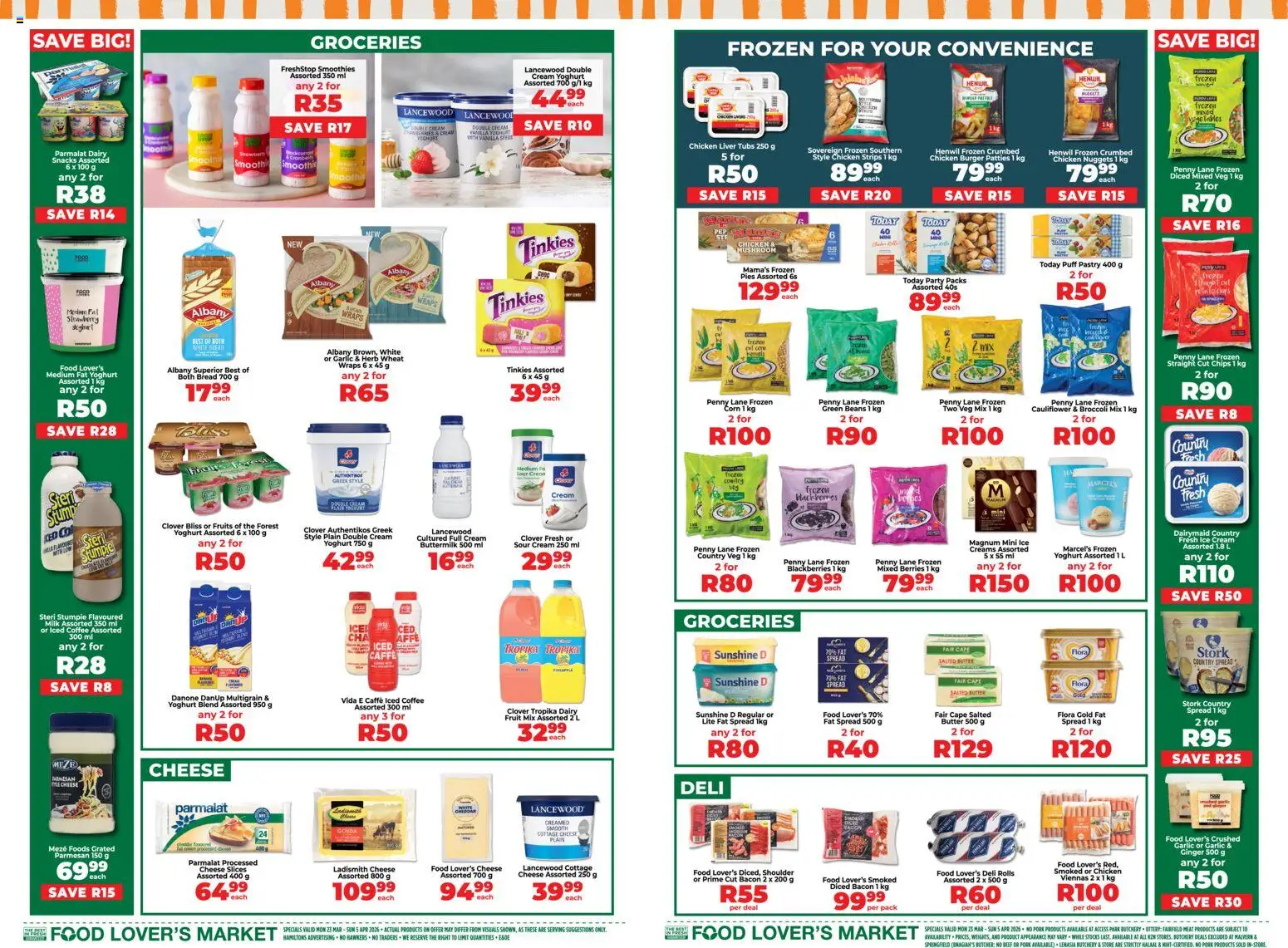 New Food Lover's Market catalogue – valid from 23.03.2026 | Page: 3 | Products: Corn, Drone, Pork, Garlic