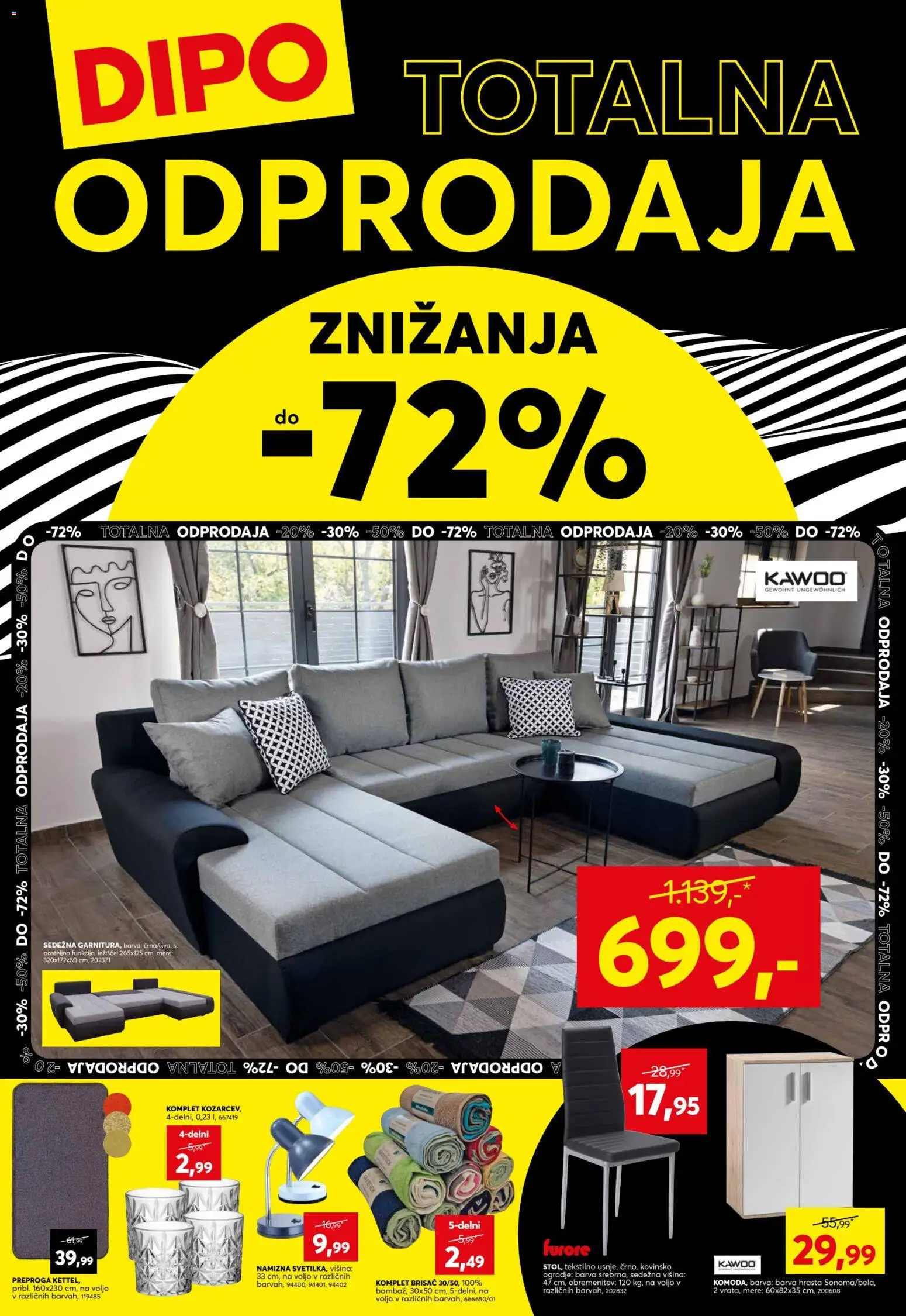 Novi Dipo katalog ponudbe – veljaven od 29.12.2025 | Stran: 1 | Izdelki: Ležišče, Preproga, Barva