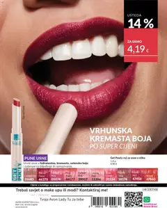 Katalog Avon - Pregled kataloga iz trgovine Avon, vrijedi od 29.12.2025 | Stranica: 198 | Proizvodi: Ruž, Cappuccino