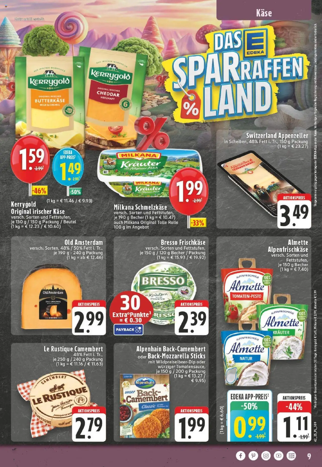 Edeka prospekt Dinslaken	 – gültig ab 13.10.2025 | Seite: 9 | Produkte: Almette, Milch, Käse, Milkana