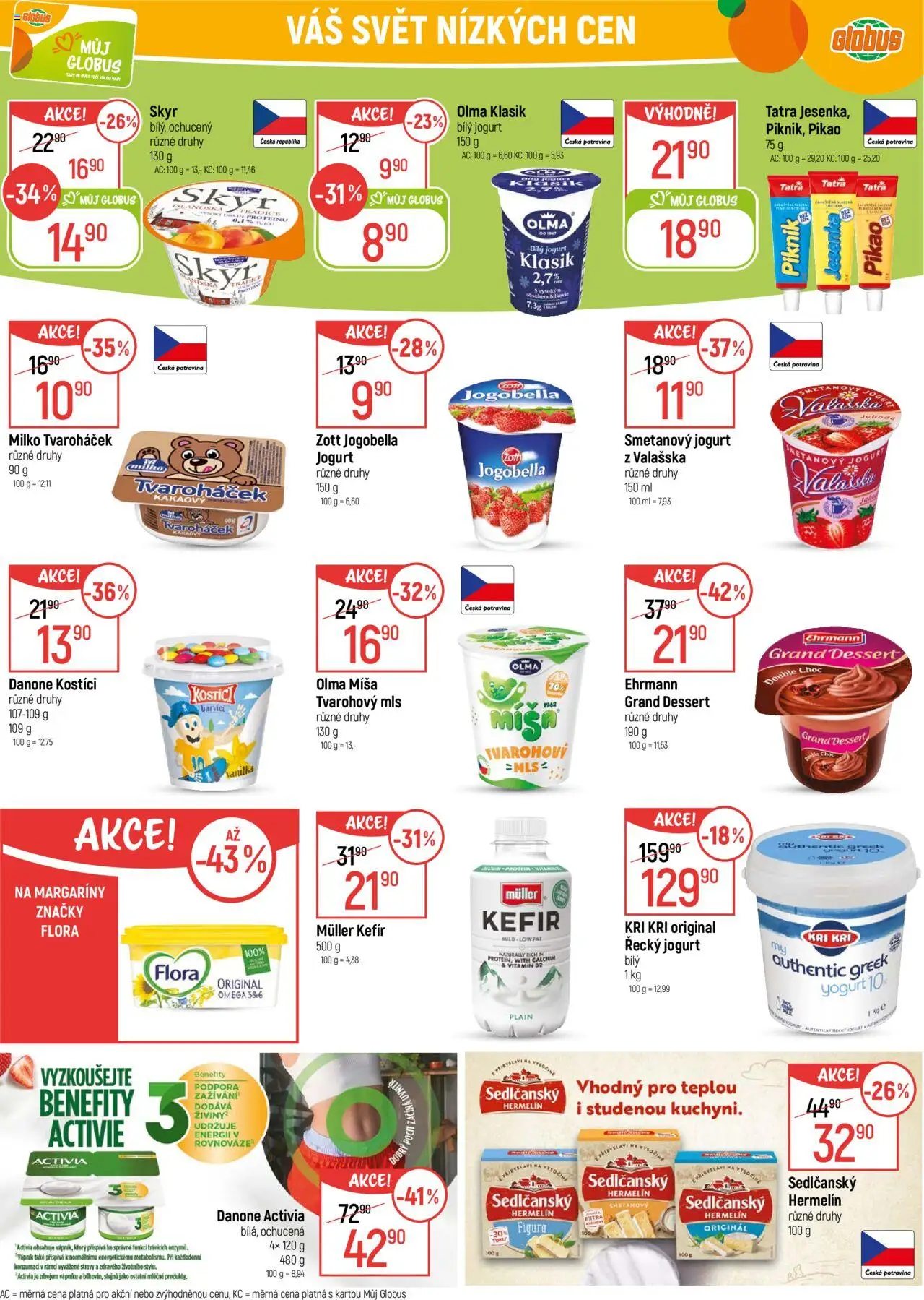 Globus leták - Havířov od 22.10.2025 | Strana: 19 | Produkty: Řecký jogurt, Jogurt, Omega, Tvaroháček