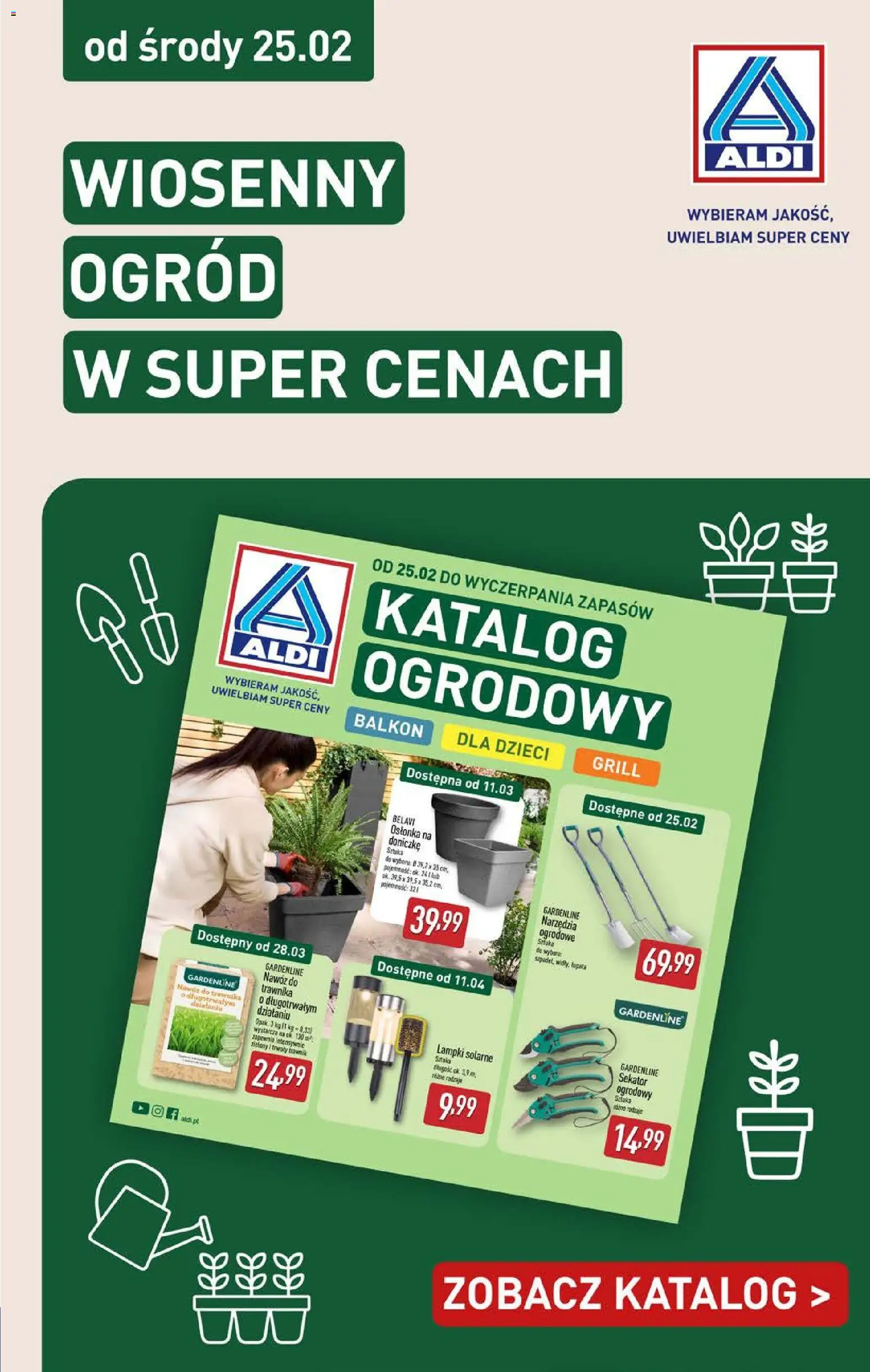 Aldi Polsko leták - Artykuły przemysłowe i tekstylia od 15.04.2026 | Strana: 10 | Produkty: Lopata