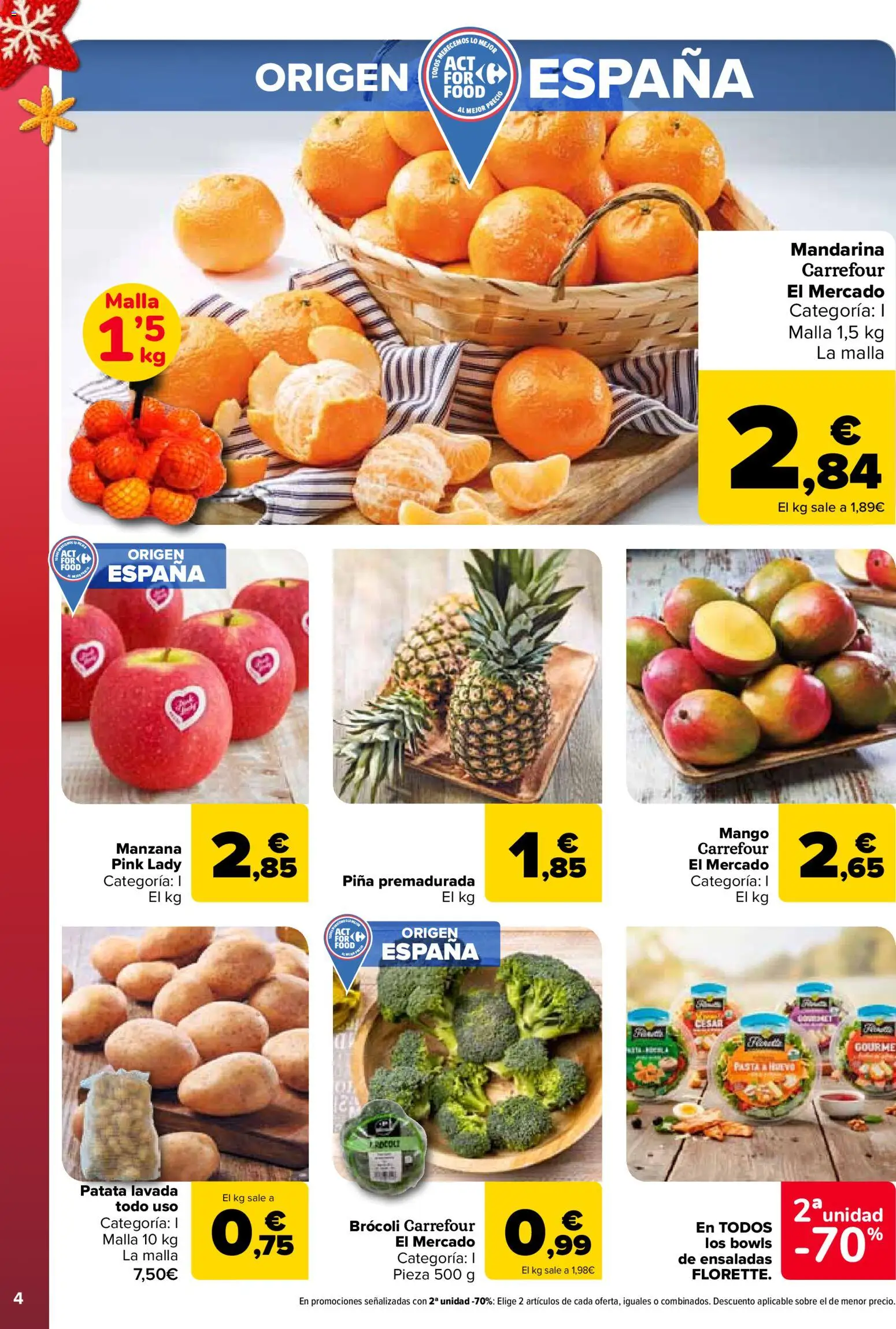 Carrefour folleto │ válido desde el 25.11.2025 | Página: 4 | Productos: Piña, Pasta, Manzana, Ρούτερ