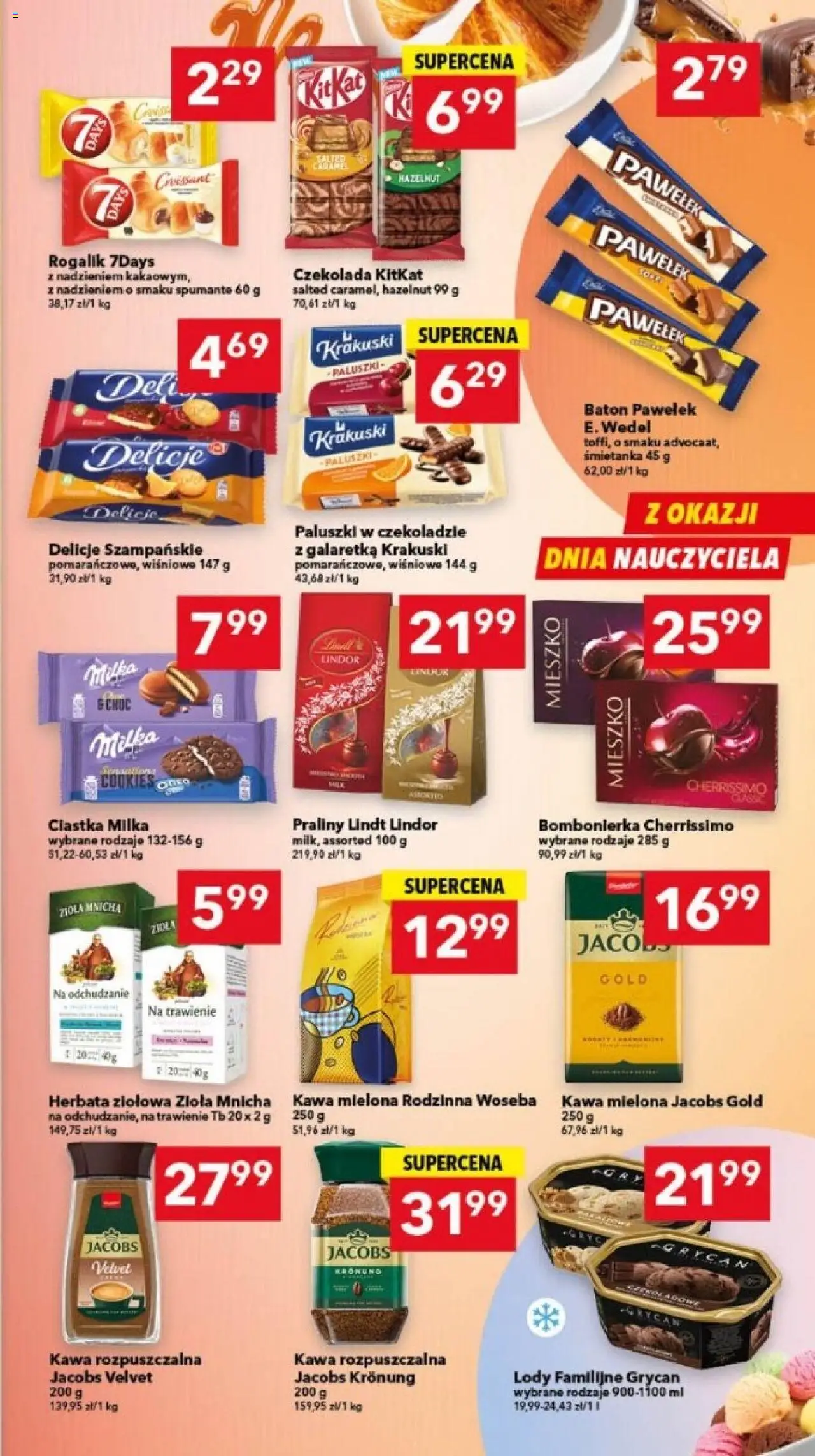 Lewiatan gazetka - Bydgoszcz od 09.10.2025 | Strona: 5 | Produkty: Kawa rozpuszczalna, Baton, Paluszki, Lody