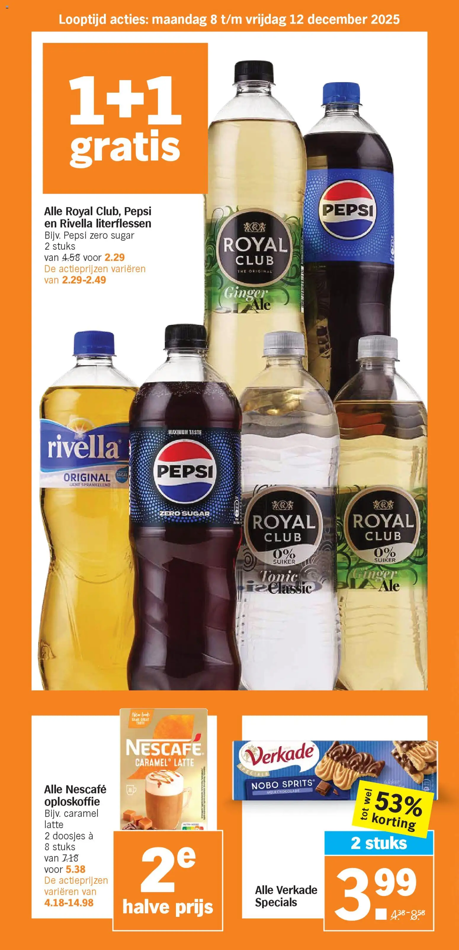 {H1} | Pagina: 16 | Producten: Waffelini, Pepsi, Oploskoffie, Saláta mix