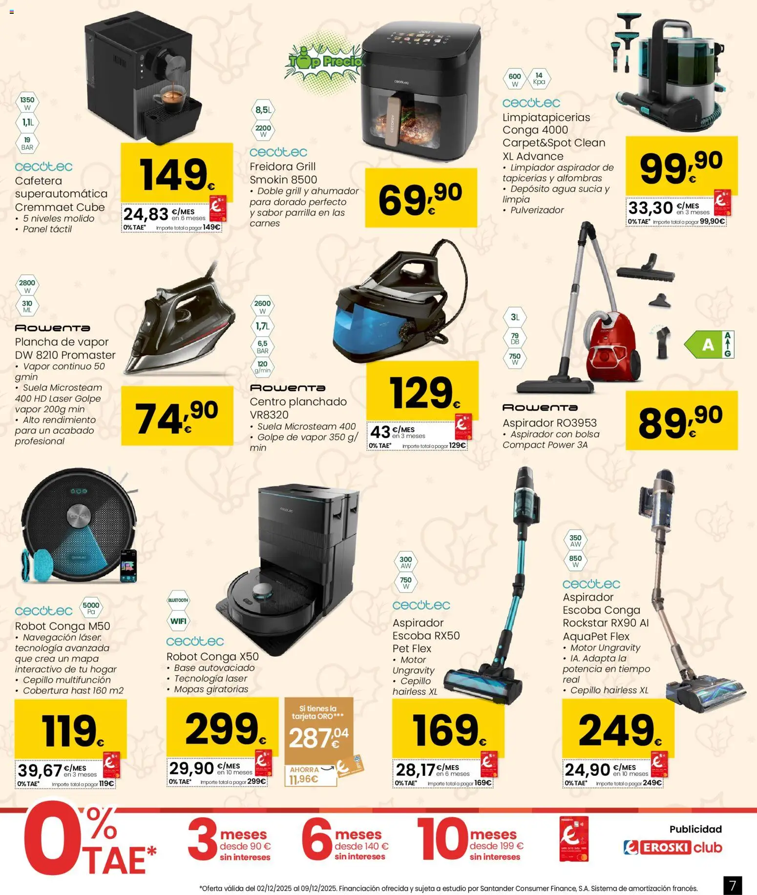 Eroski - Cyber week │ válido desde el 02.12.2025 | Página: 7 | Productos: Cepillo, Escoba, Cafetera, Freidora