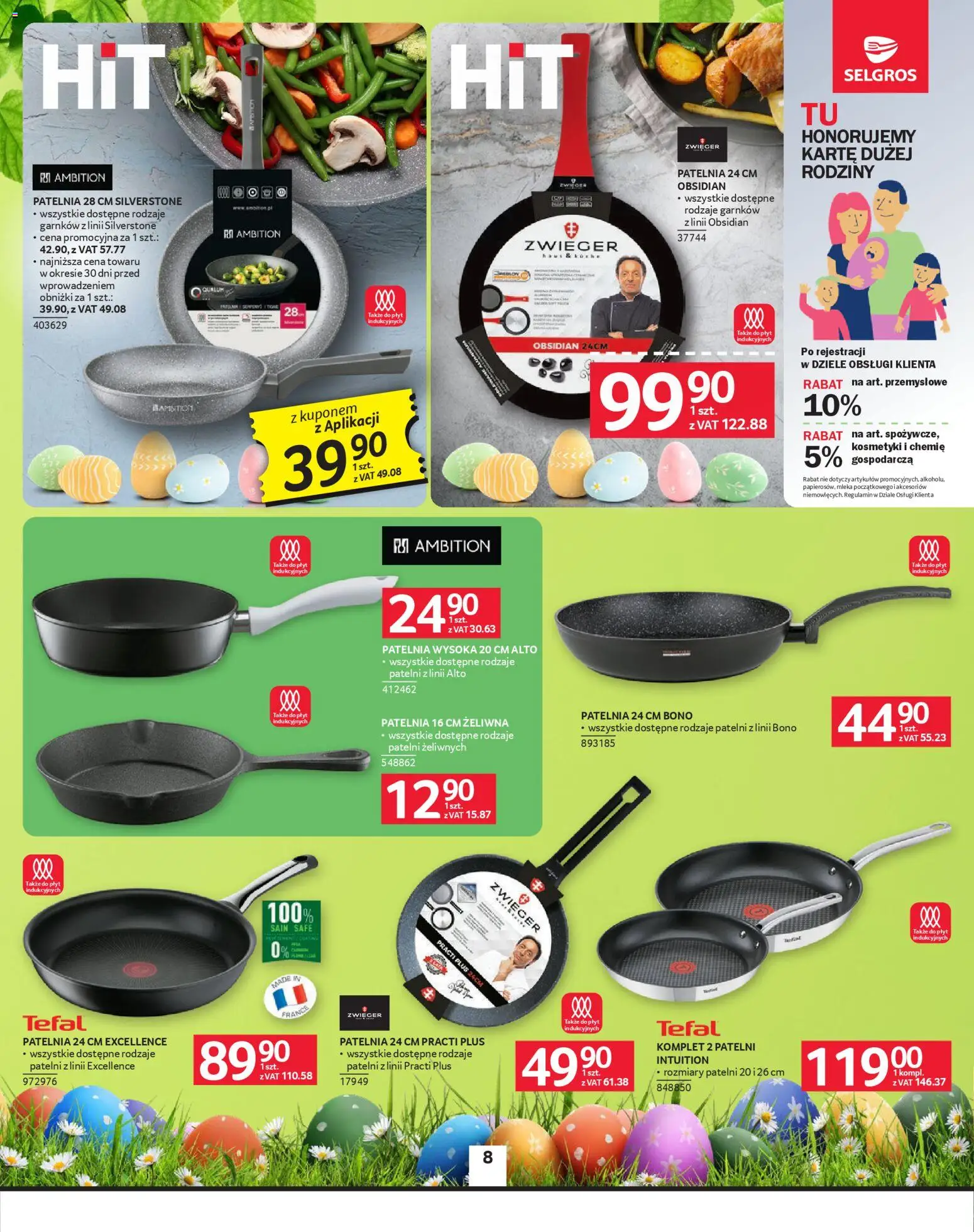 Selgros cash&carry gazetka - Oferta przemysłowa od 19.03.2026 | Strona: 10 | Produkty: Kosmetyki, Mleka, Patelnia, Tefal