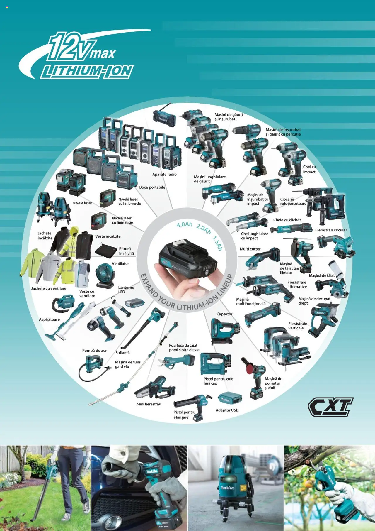 Makita catalog - Mașini de Grădină – valabil de la 08.01.2025 | Pagină: 73 | Produse: Radio, Suflantă, Adaptor, Pătură