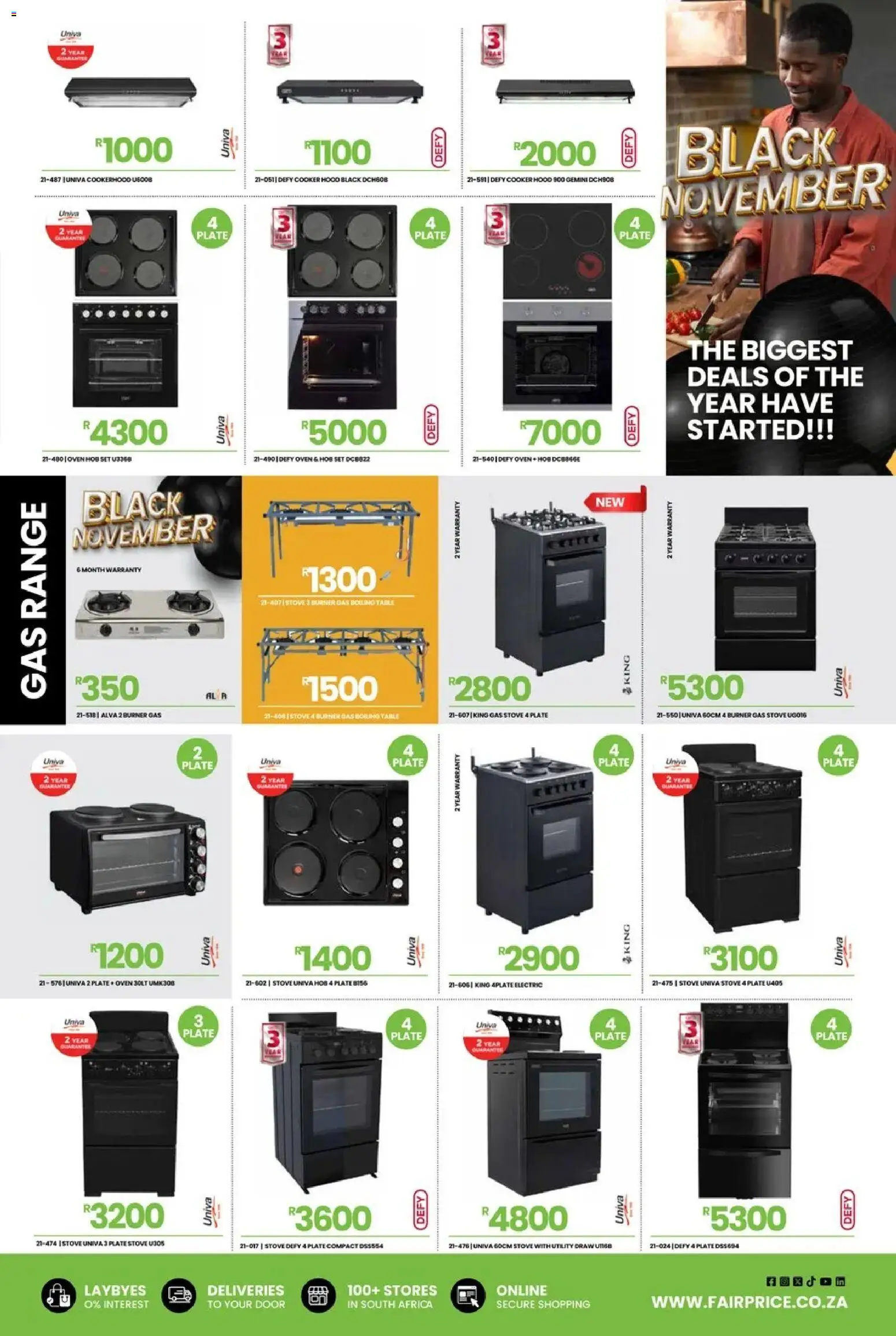 New Fair Price catalogue – valid from 31.10.2025 | Page: 3 | Products: Utility, Oven, Hob, Gas stove