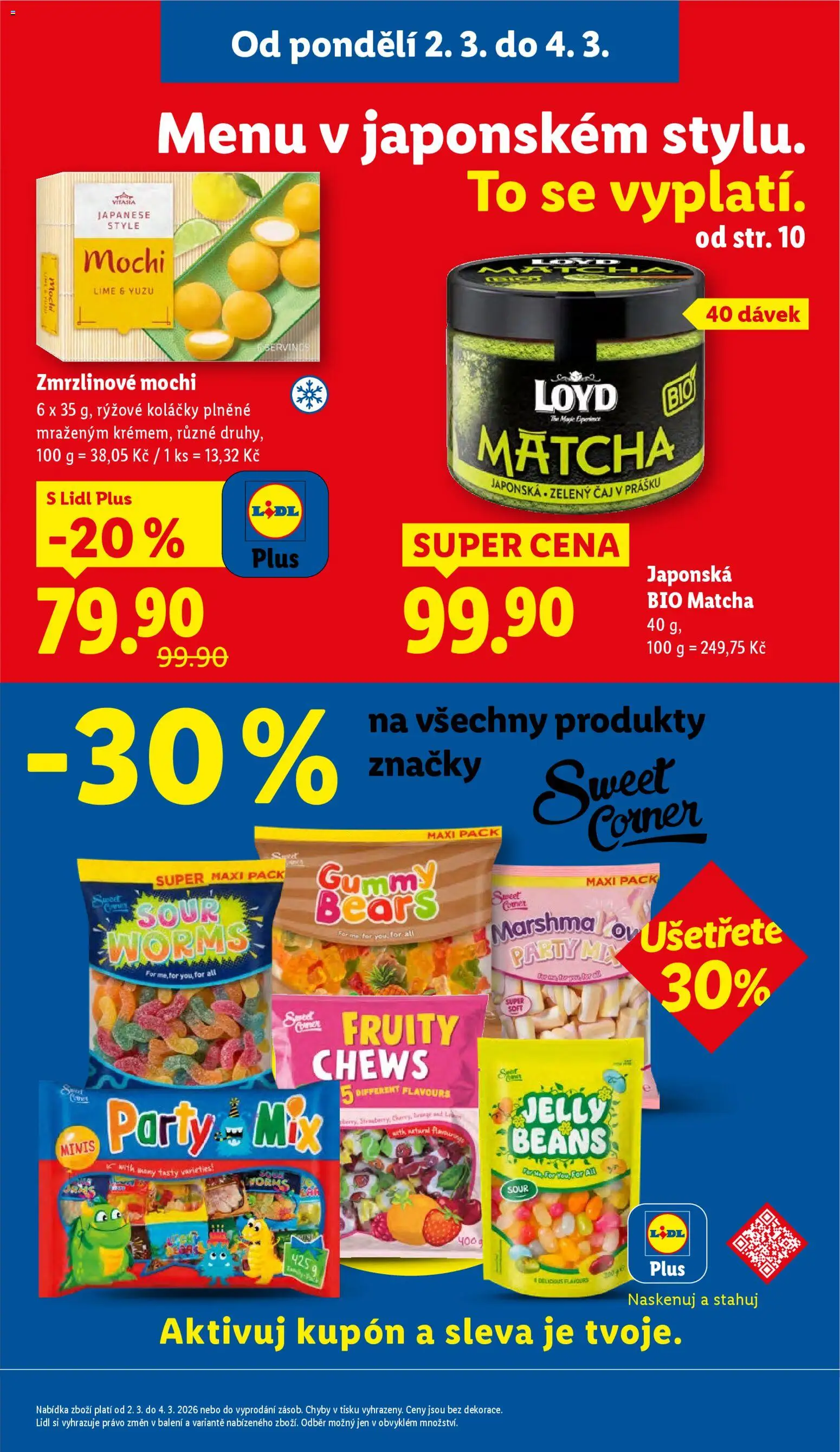 Lidl leták od 02.03.2026 | Strana: 3 | Produkty: Čaj, Zelený čaj, Matcha, Party mix