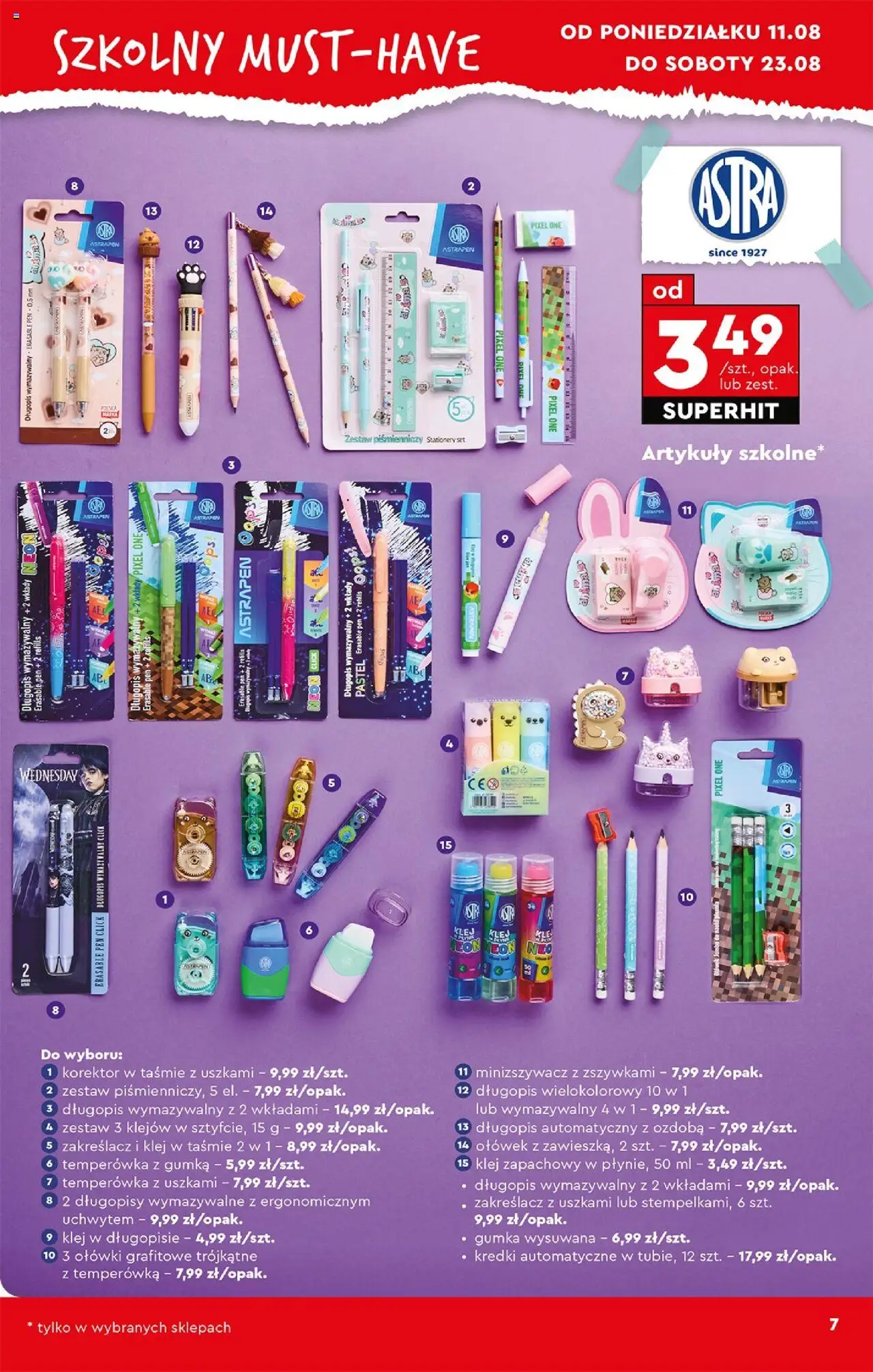 Biedronka gazetka - Hity i inspiracje od 11.08.2025 | Strona: 11 | Produkty: Temperówka, Korektor