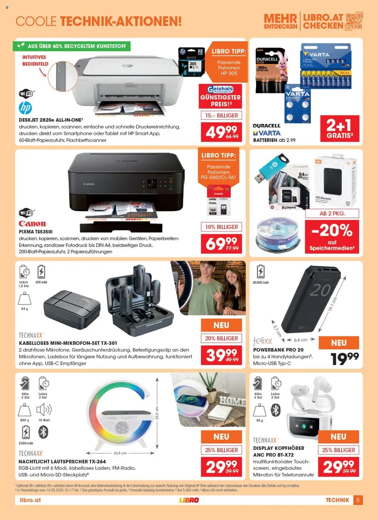 Libro Flugblatt gültig ab 05.06.2025 | Seite: 5 | Produkte: Tablet, Mikrofon, Lautsprecher, USB